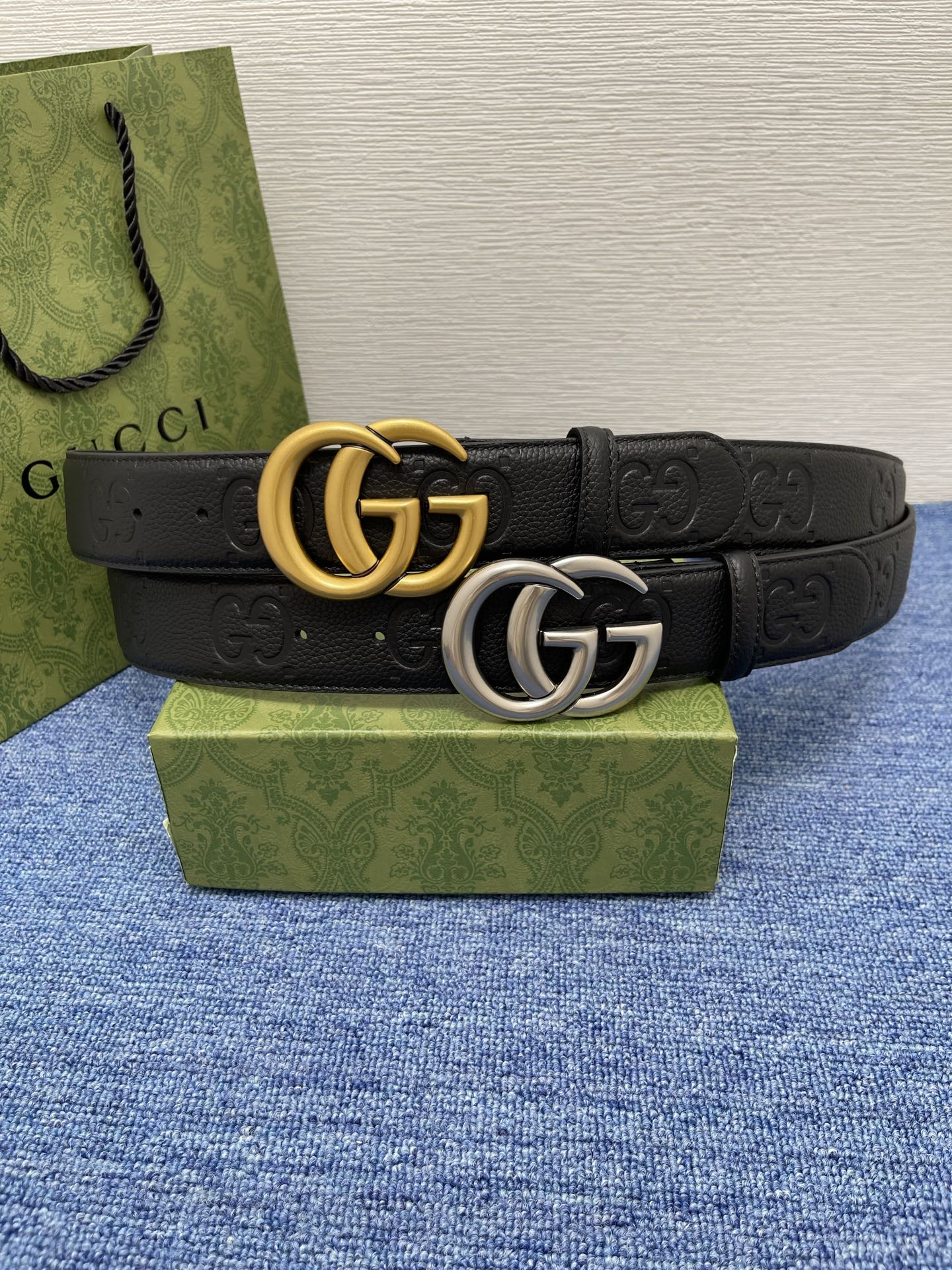 Gucci 经典款进口原厂印花面 搭配原版皮底 精品钢扣 宽4.0 Cm 经典永不过时款 潮流大方 时尚