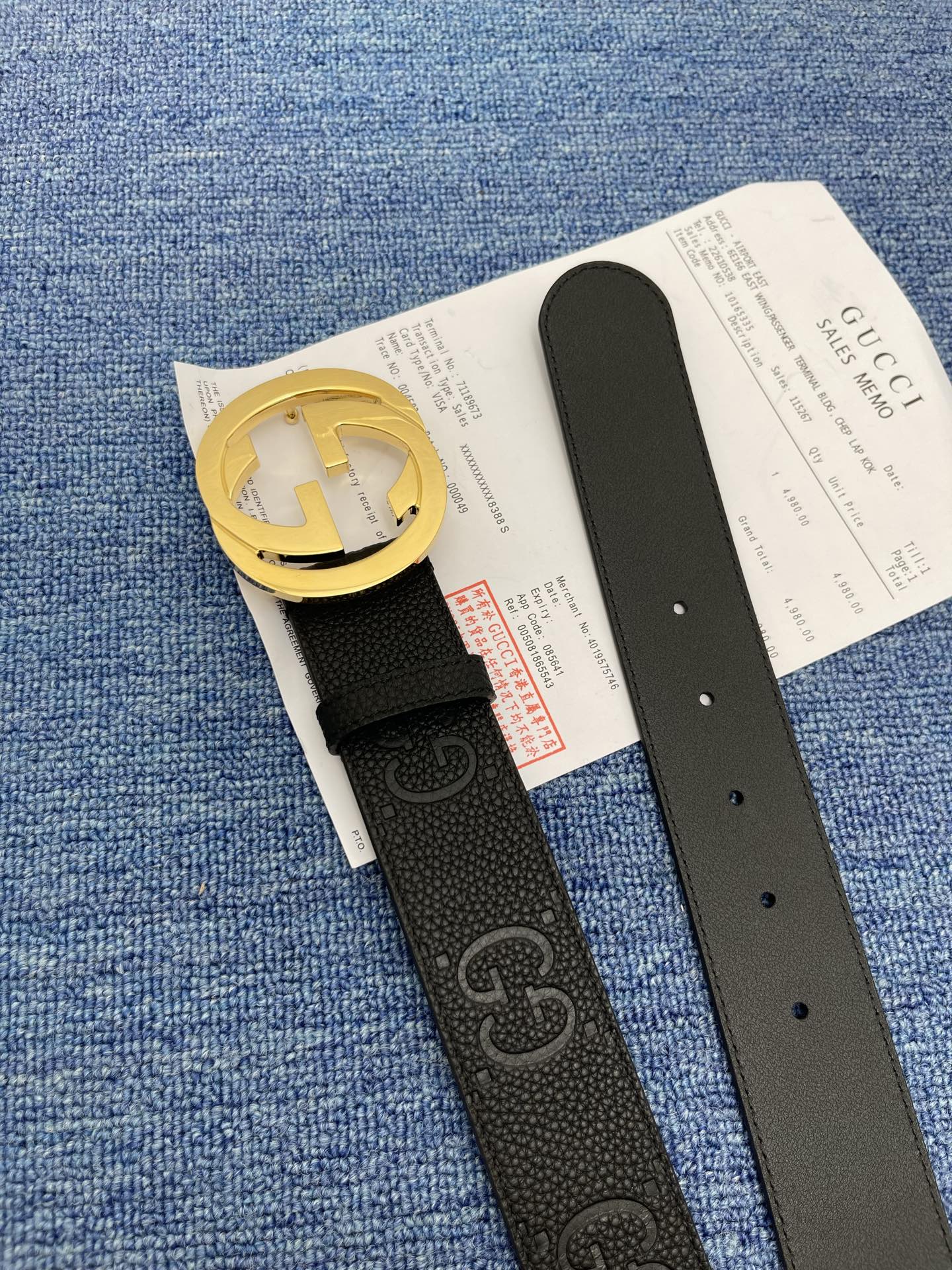 Gucci 经典款进口原厂印花面 搭配原版皮底 精品钢扣 宽4.0 Cm 经典永不过时款 潮流大方 时尚