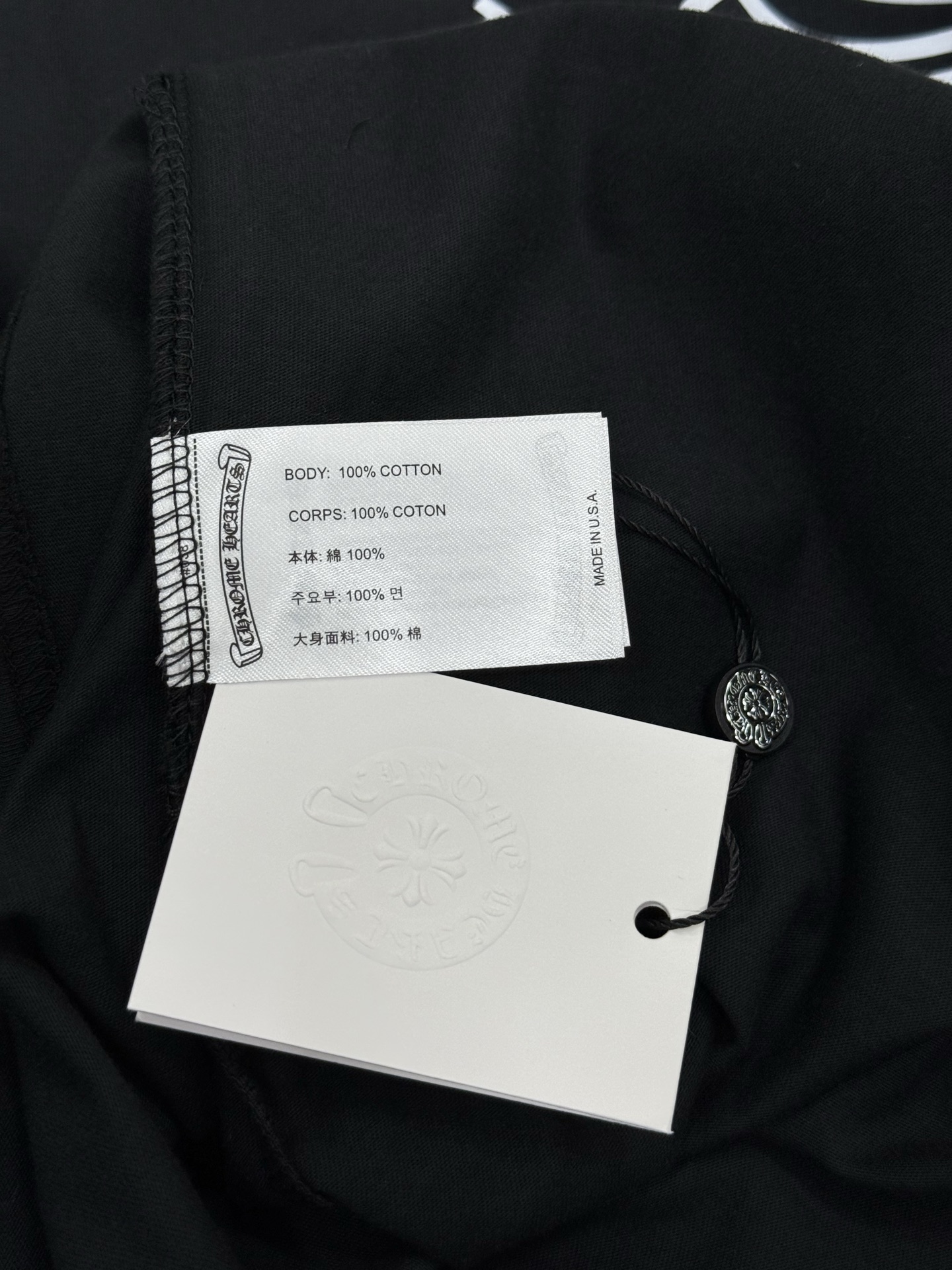 크롬하츠 블랙 레드 말굽 팬텀 크로스 반팔 티셔츠 상세 이미지 6