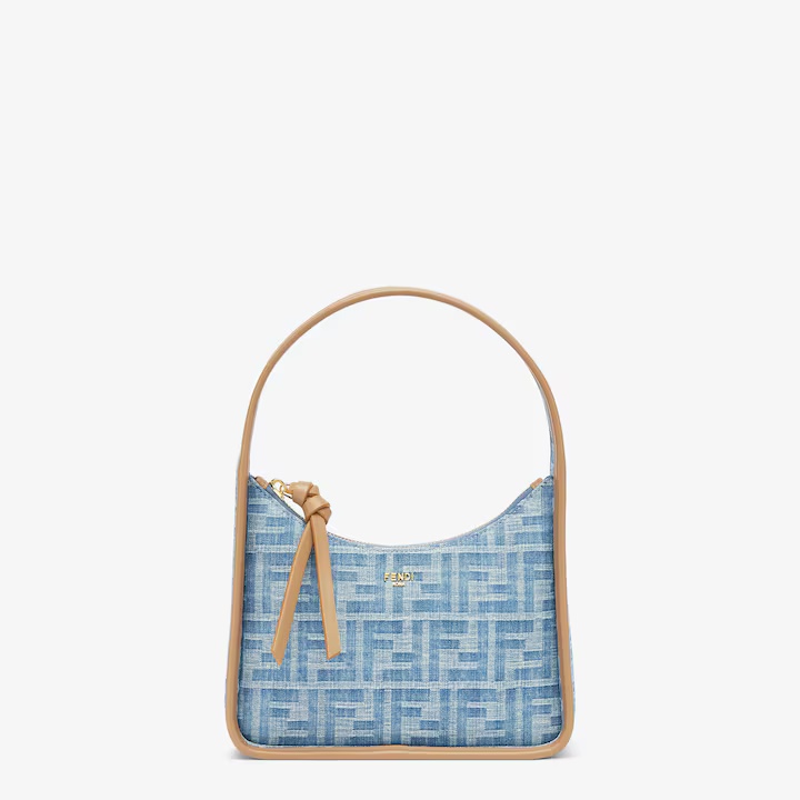 Fendi [Fendessence Mini Handbag] Light Blue Denim Official Show