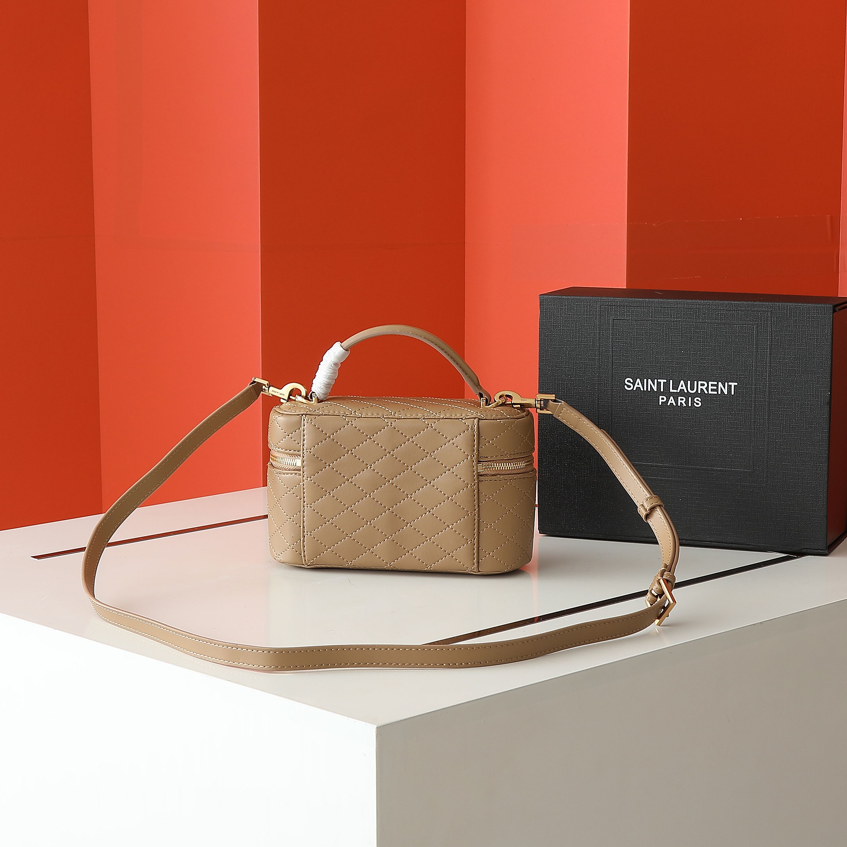 Yves Saint Laurent Gaby Vanity Bag - Mini Leather Shoulder Bag, Taupe 5 a1745857685273 5158