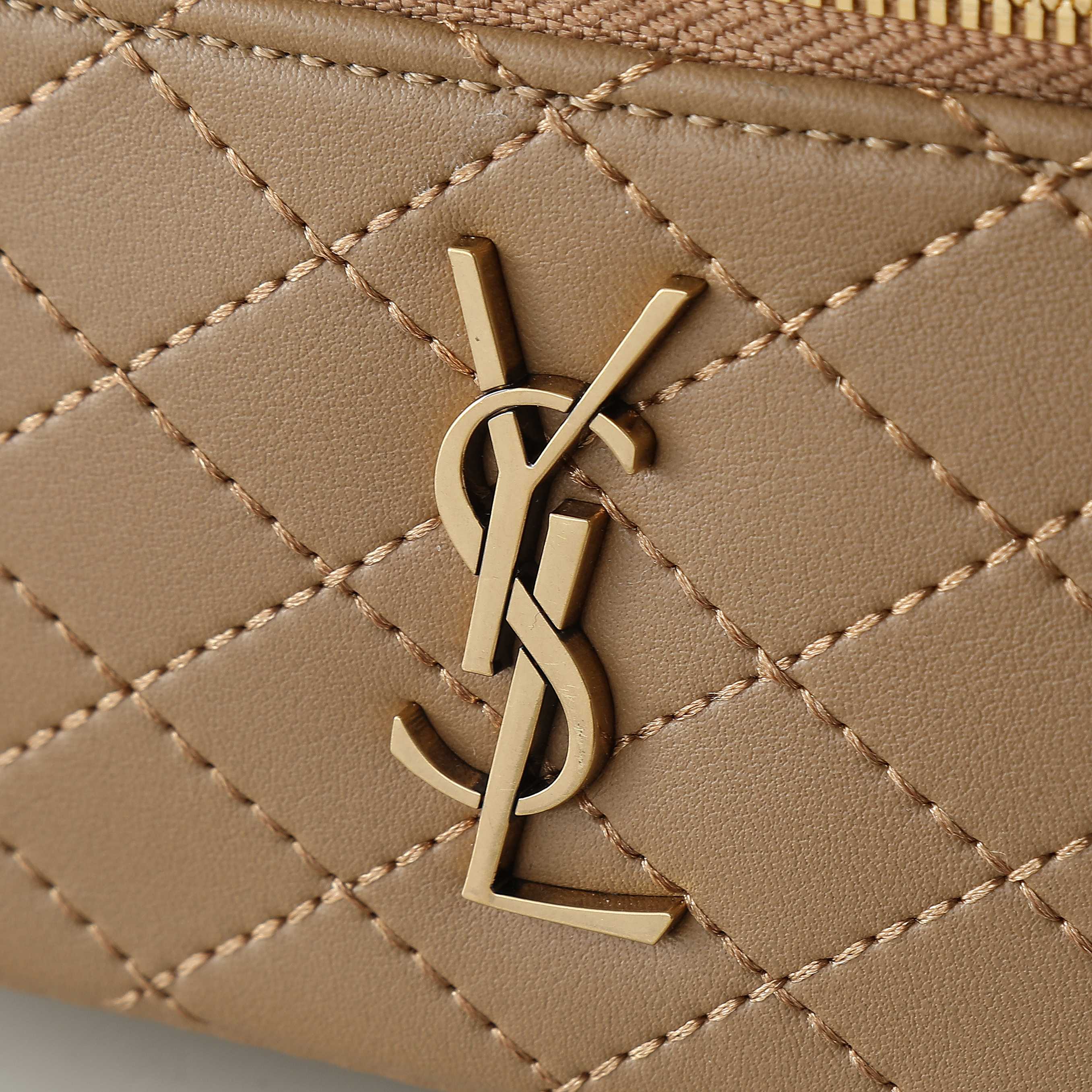 Yves Saint Laurent Gaby Vanity Bag - Mini Leather Shoulder Bag, Taupe 7 a1745857687956 6675
