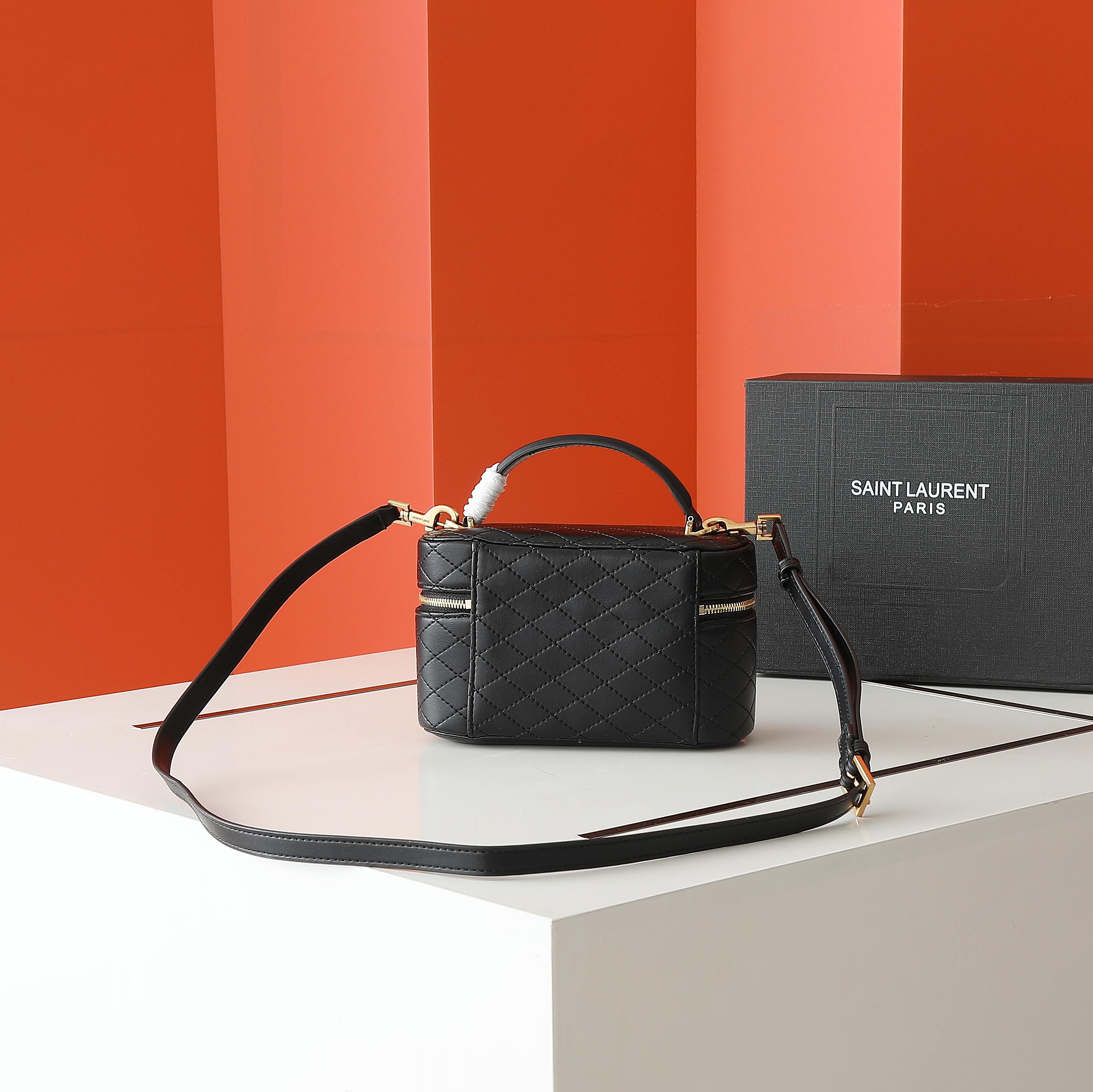 Yves Saint Laurent Gaby Vanity Bag, Mini Lambskin Top Handle Crossbody 4 a1745857746578 5545