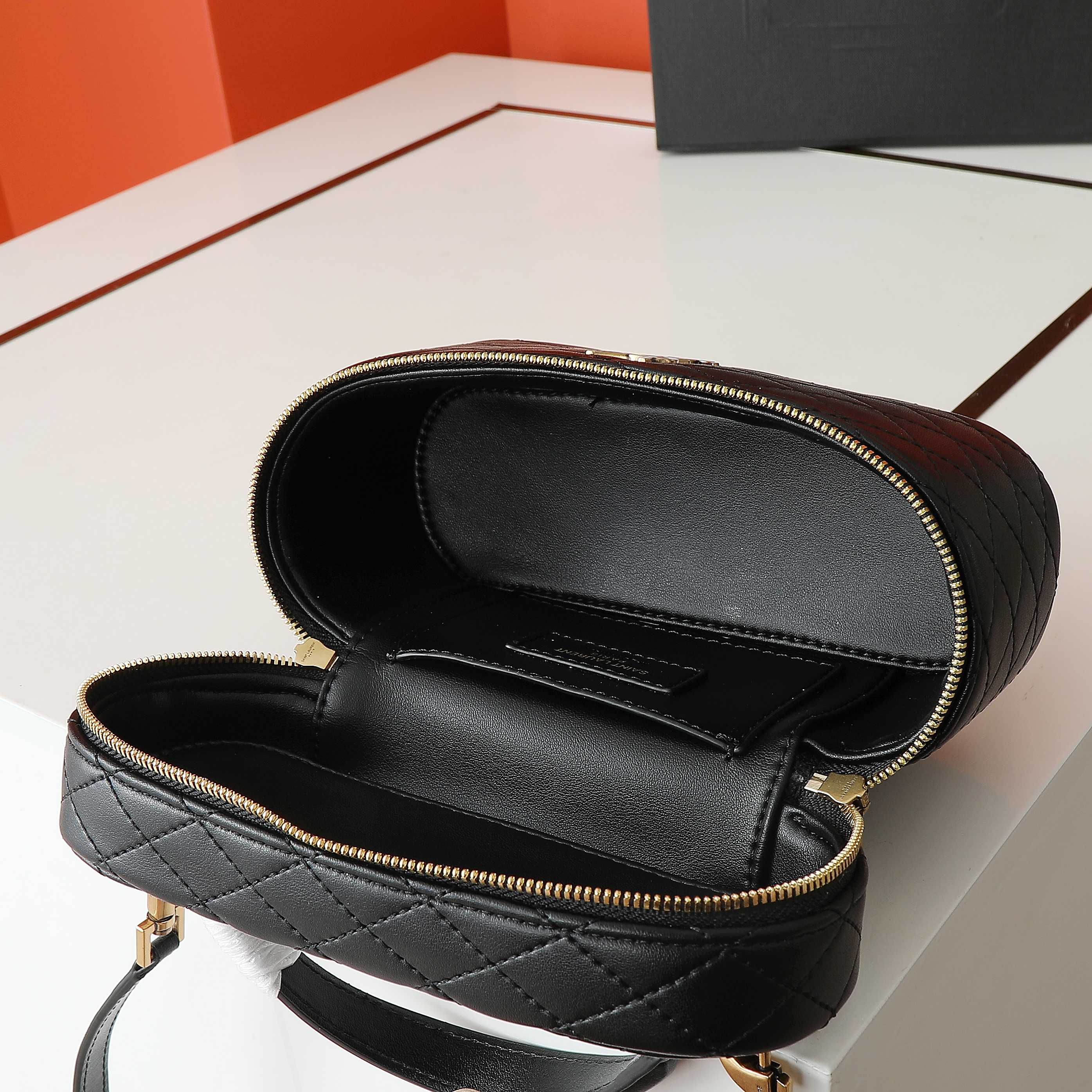 Yves Saint Laurent Gaby Vanity Bag, Mini Lambskin Top Handle Crossbody 8 a1745857750819 4464
