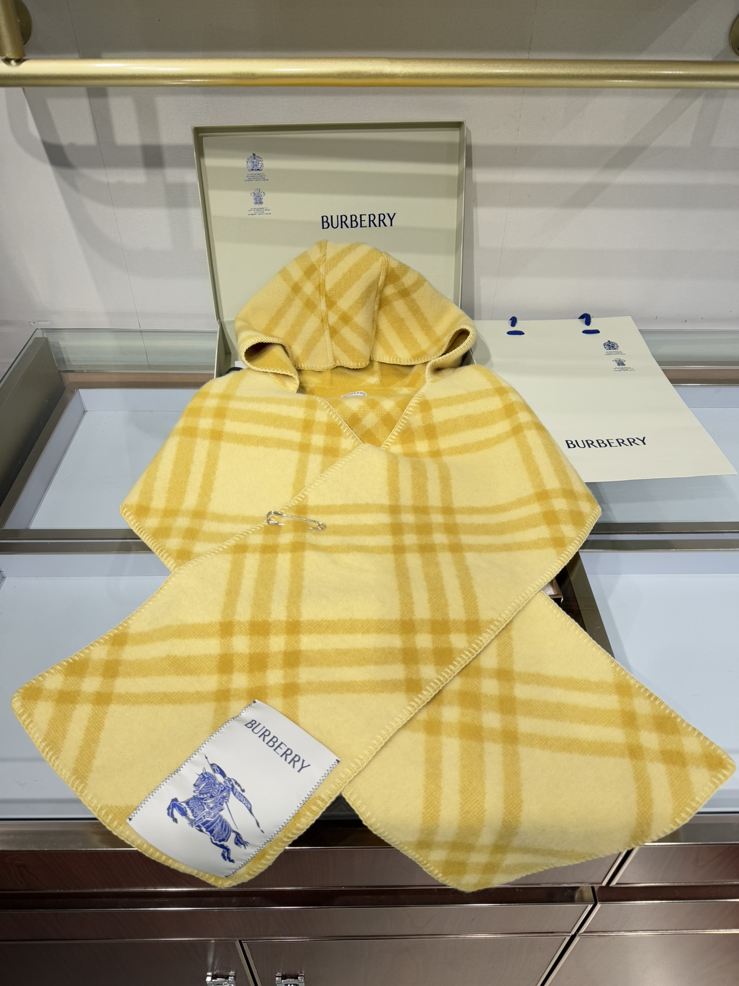 💟盼星星盼月亮出货。带帽款）【配送专柜围巾别针🧷】低调的奢侈感❗️极品柔美精英高手级别的时髦感围巾❗️这