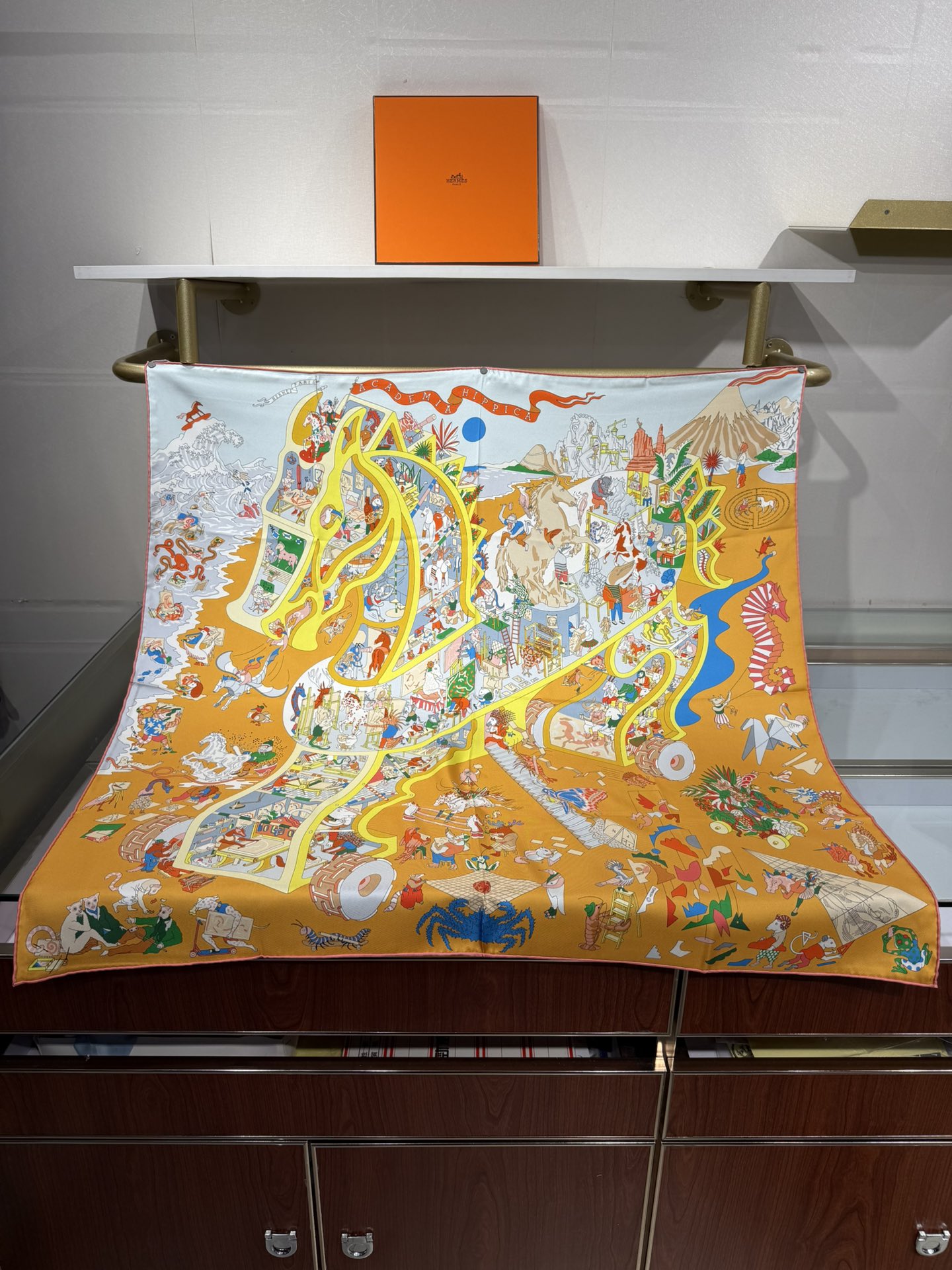 💟2025年上新 爱马仕马术学院💦💞18姆米真丝【90真丝斜纹双面双色佩戴】手工卷边斜纹真丝方巾（100