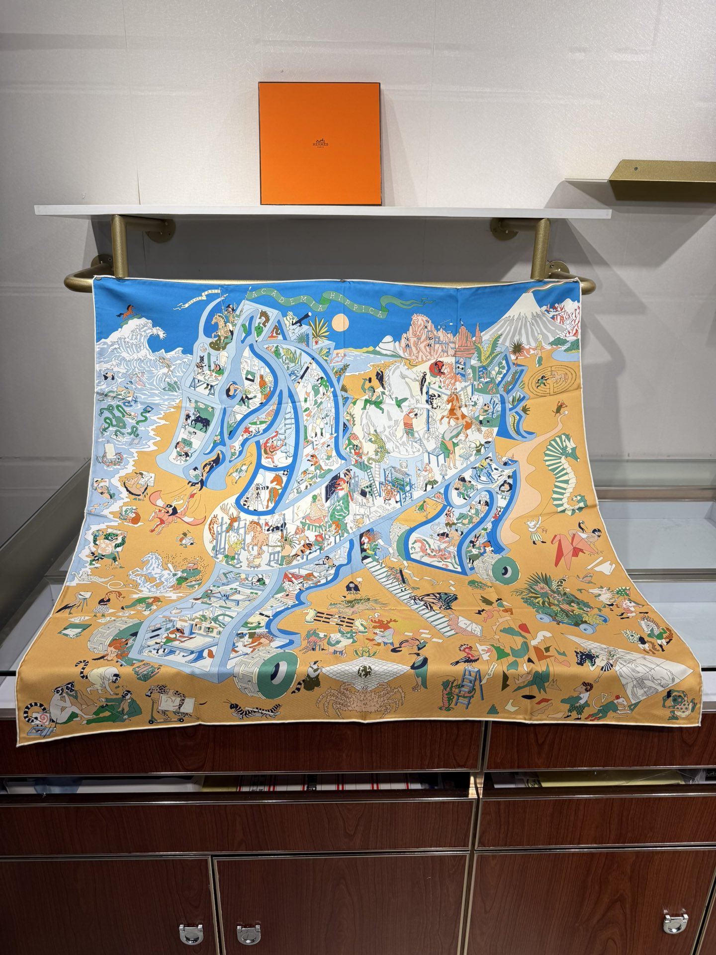 💟2025年上新 爱马仕马术学院💦💞18姆米真丝【90真丝斜纹双面双色佩戴】手工卷边斜纹真丝方巾（100