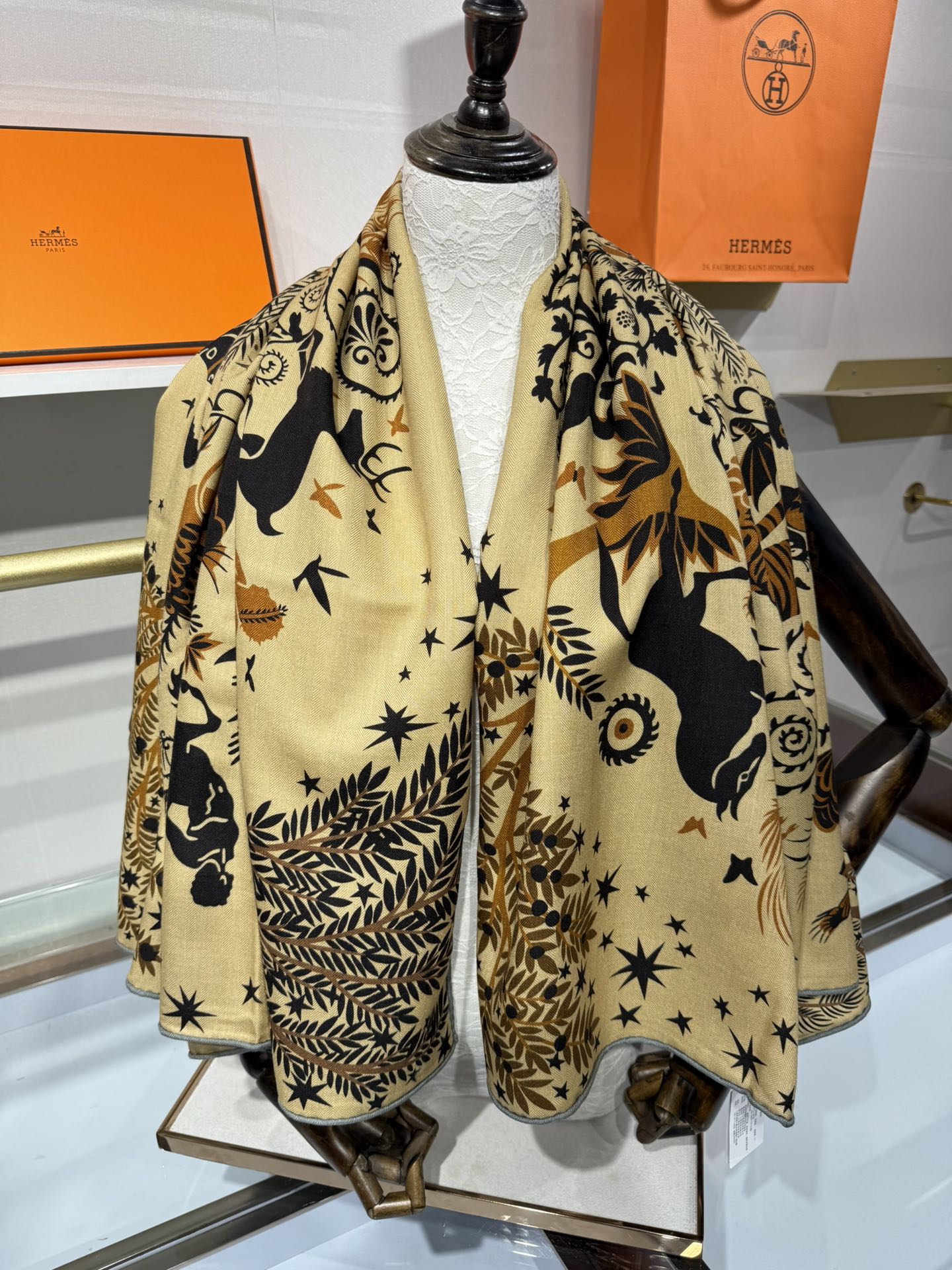 💟【双面同色 丝毛款】H家羊绒新款 买了都说好看‼️推荐💕【俄耳浦斯的魔力】羊绒方巾‼️H家ZG爆款🎁💟