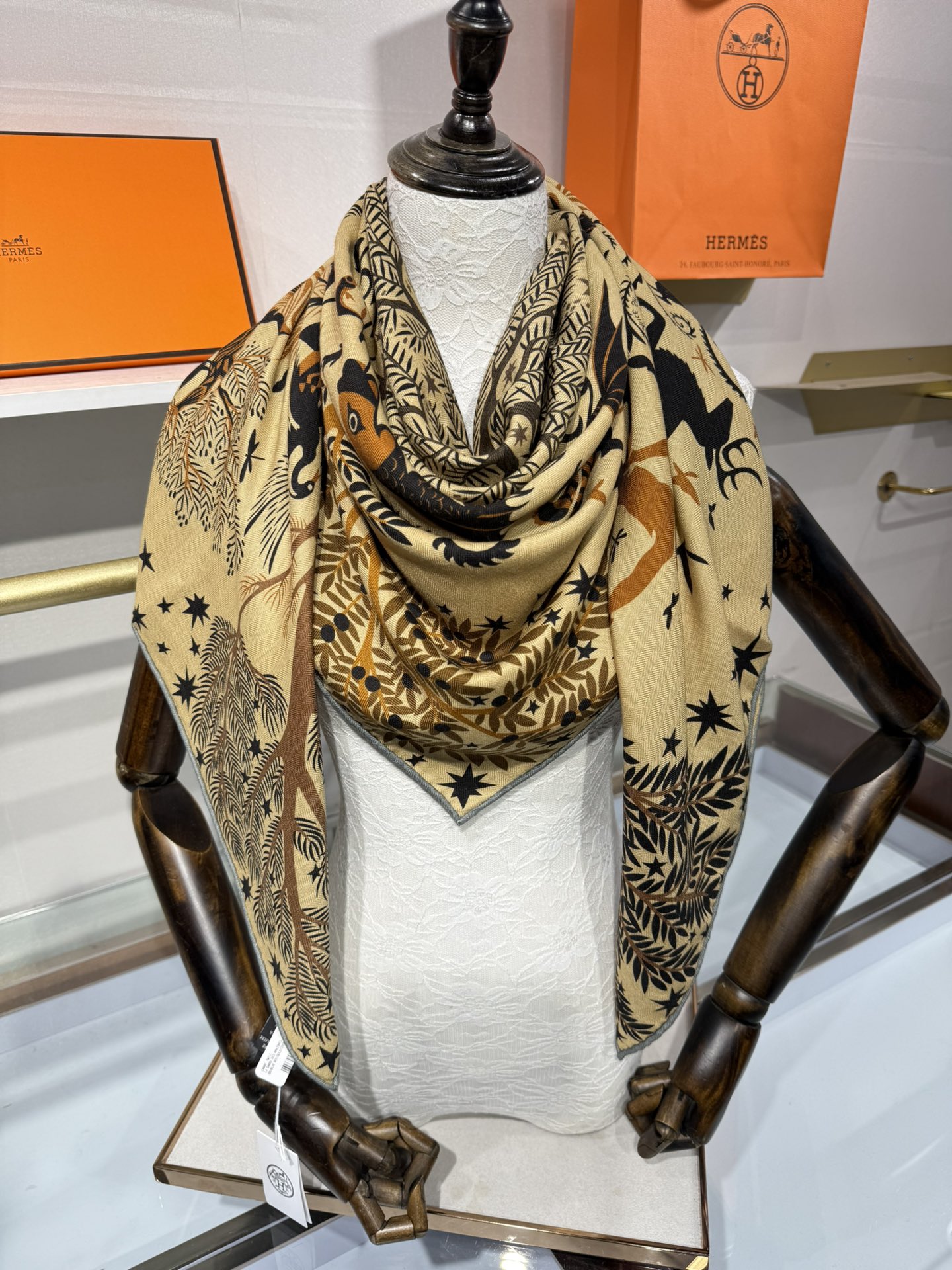 💟【双面同色 丝毛款】H家羊绒新款 买了都说好看‼️推荐💕【俄耳浦斯的魔力】羊绒方巾‼️H家ZG爆款🎁💟