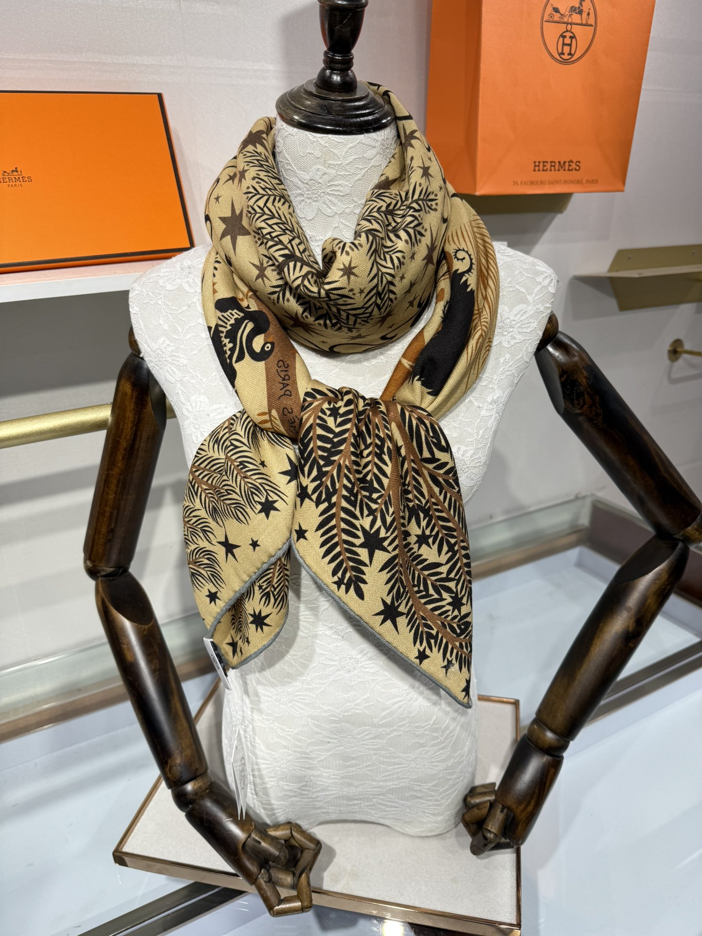 💟【双面同色 丝毛款】H家羊绒新款 买了都说好看‼️推荐💕【俄耳浦斯的魔力】羊绒方巾‼️H家ZG爆款🎁💟