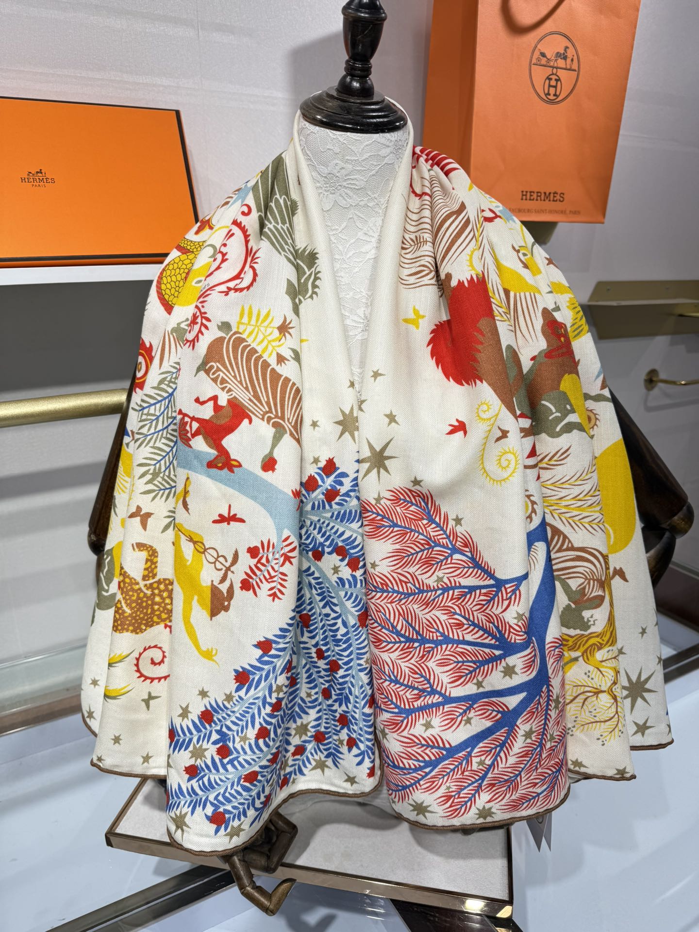 💟【双面同色 丝毛款】H家羊绒新款 买了都说好看‼️推荐💕【俄耳浦斯的魔力】羊绒方巾‼️H家ZG爆款🎁💟