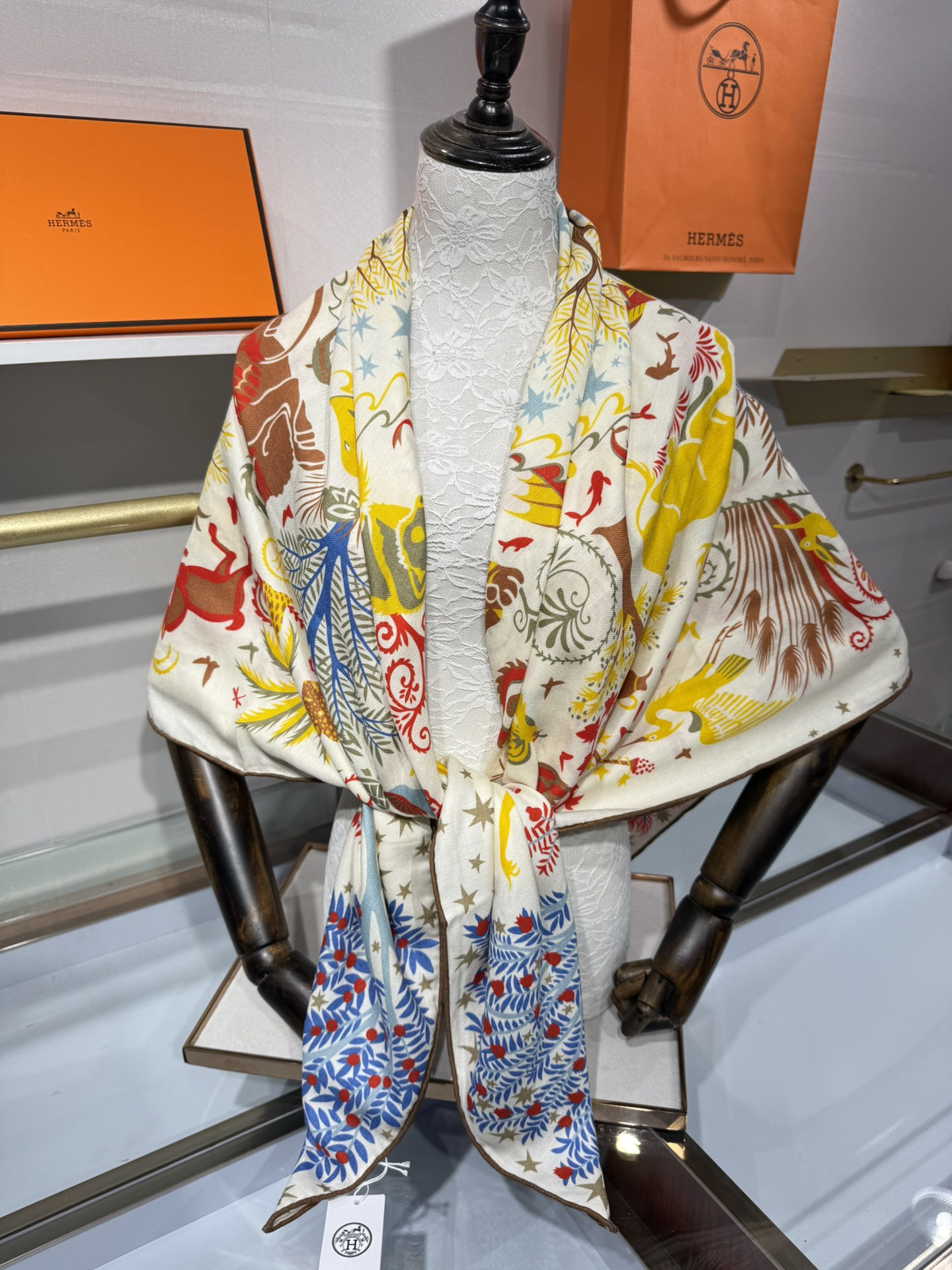 💟【双面同色 丝毛款】H家羊绒新款 买了都说好看‼️推荐💕【俄耳浦斯的魔力】羊绒方巾‼️H家ZG爆款🎁💟