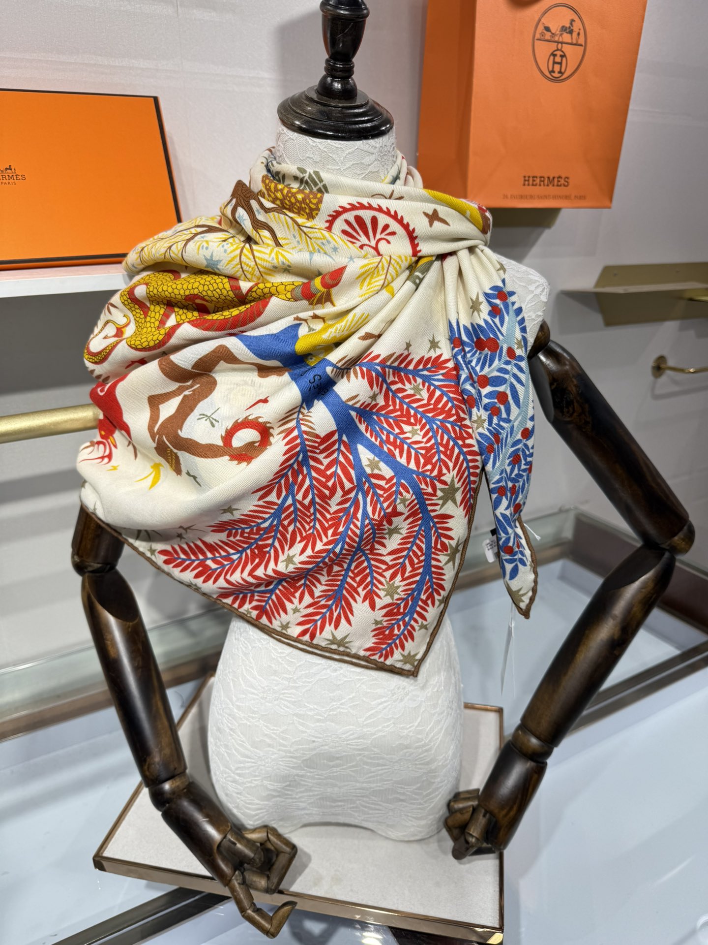 💟【双面同色 丝毛款】H家羊绒新款 买了都说好看‼️推荐💕【俄耳浦斯的魔力】羊绒方巾‼️H家ZG爆款🎁💟