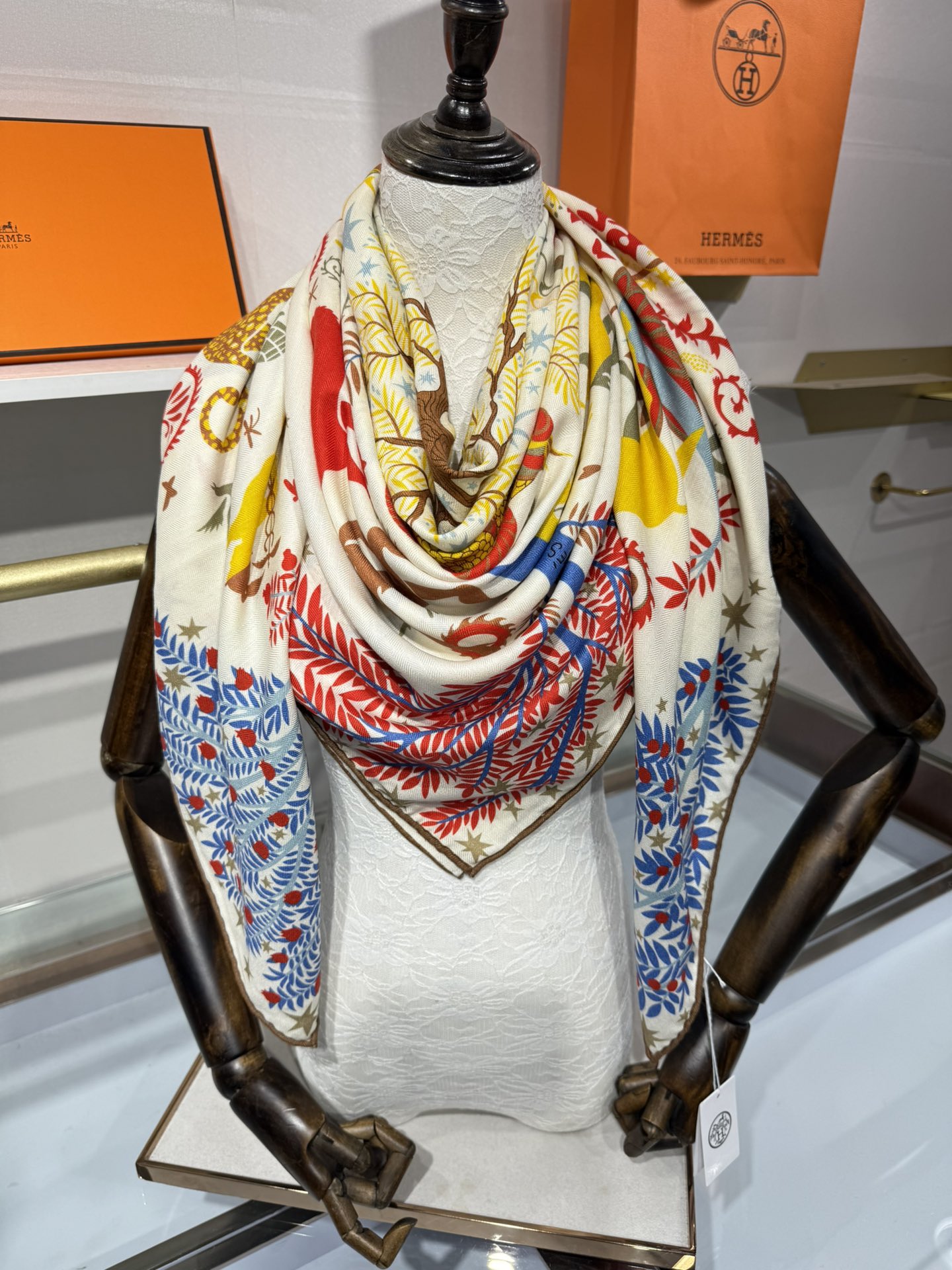 💟【双面同色 丝毛款】H家羊绒新款 买了都说好看‼️推荐💕【俄耳浦斯的魔力】羊绒方巾‼️H家ZG爆款🎁💟