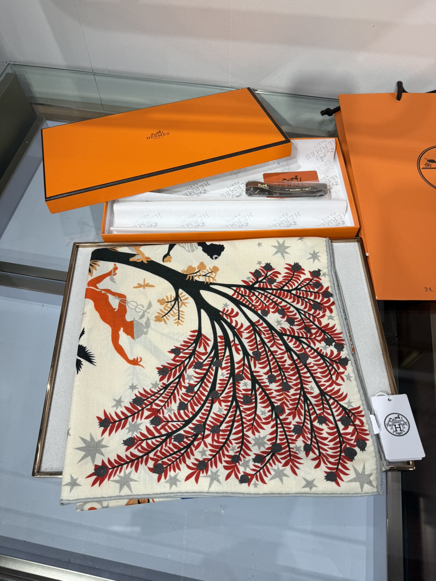 💟【双面同色 丝毛款】H家羊绒新款 买了都说好看‼️推荐💕【俄耳浦斯的魔力】羊绒方巾‼️H家ZG爆款🎁💟