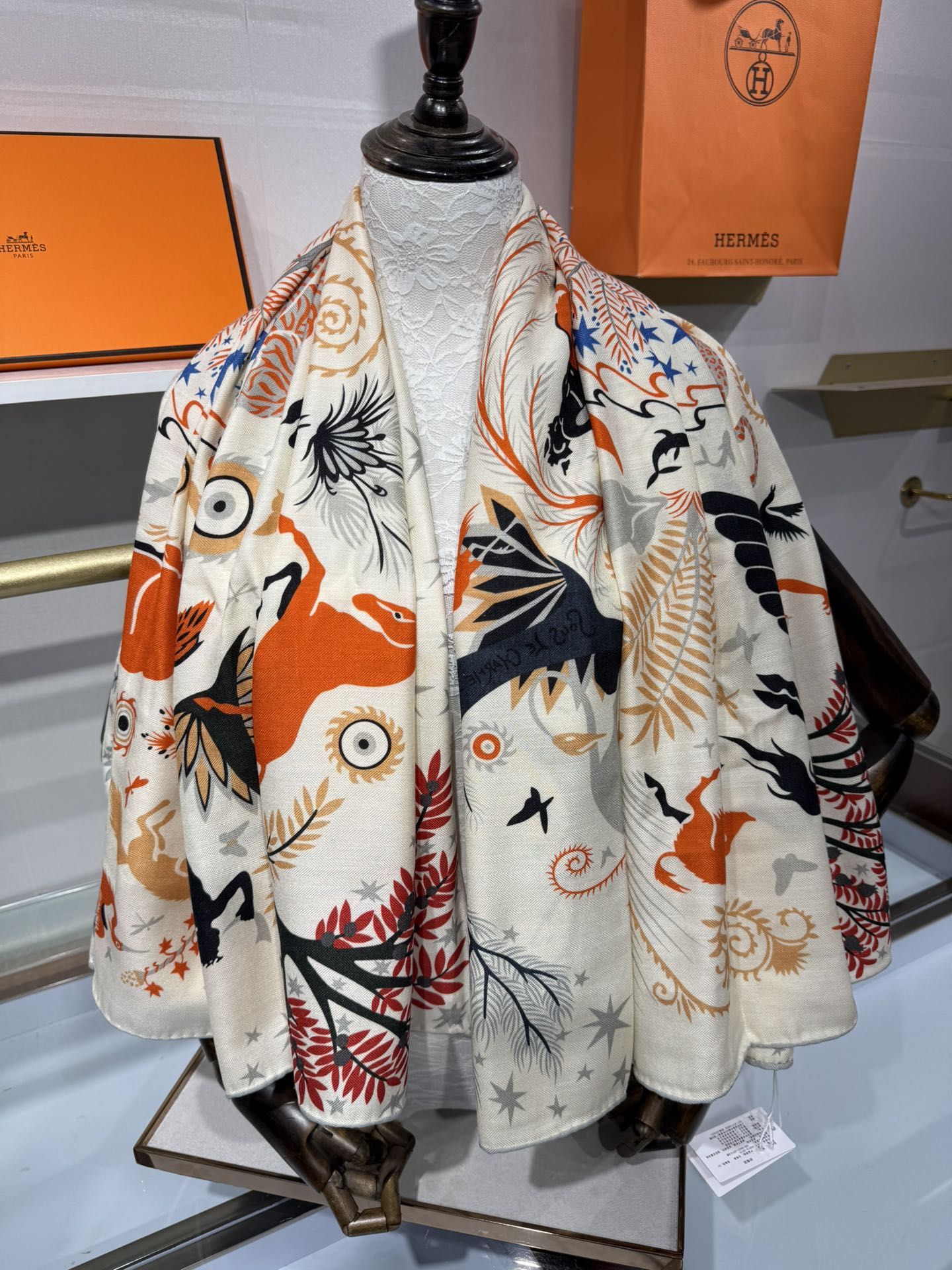 💟【双面同色 丝毛款】H家羊绒新款 买了都说好看‼️推荐💕【俄耳浦斯的魔力】羊绒方巾‼️H家ZG爆款🎁💟