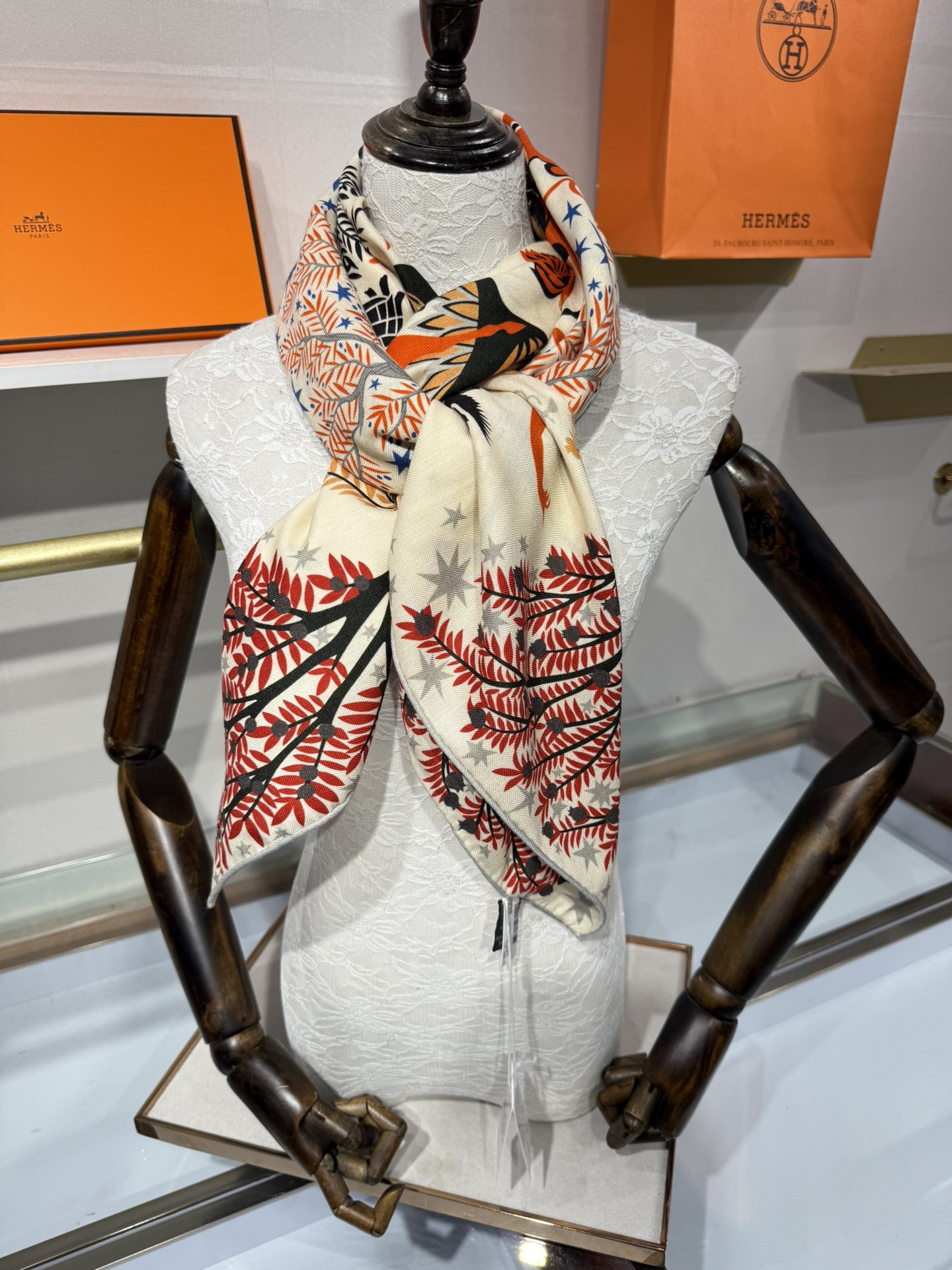 💟【双面同色 丝毛款】H家羊绒新款 买了都说好看‼️推荐💕【俄耳浦斯的魔力】羊绒方巾‼️H家ZG爆款🎁💟