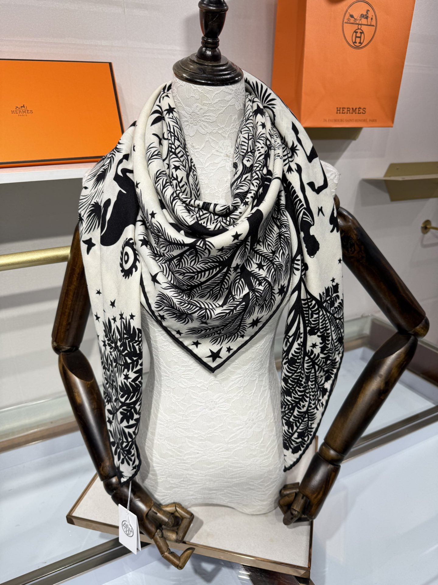 💟【双面同色 丝毛款】H家羊绒新款 买了都说好看‼️推荐💕【俄耳浦斯的魔力】羊绒方巾‼️H家ZG爆款🎁💟