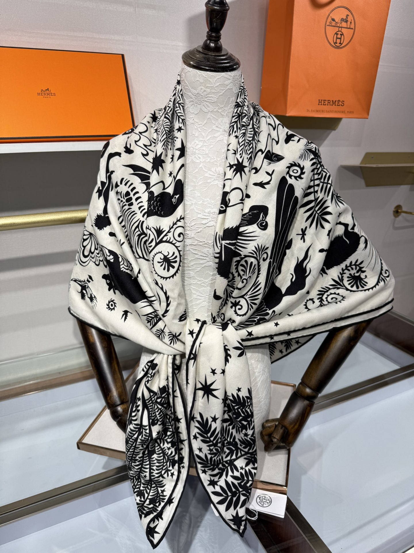 💟【双面同色 丝毛款】H家羊绒新款 买了都说好看‼️推荐💕【俄耳浦斯的魔力】羊绒方巾‼️H家ZG爆款🎁💟