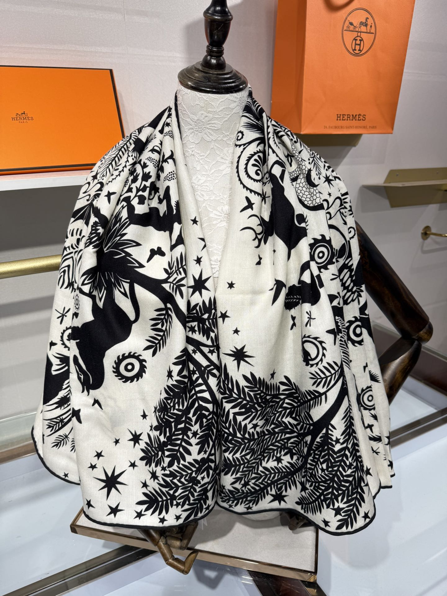 💟【双面同色 丝毛款】H家羊绒新款 买了都说好看‼️推荐💕【俄耳浦斯的魔力】羊绒方巾‼️H家ZG爆款🎁💟