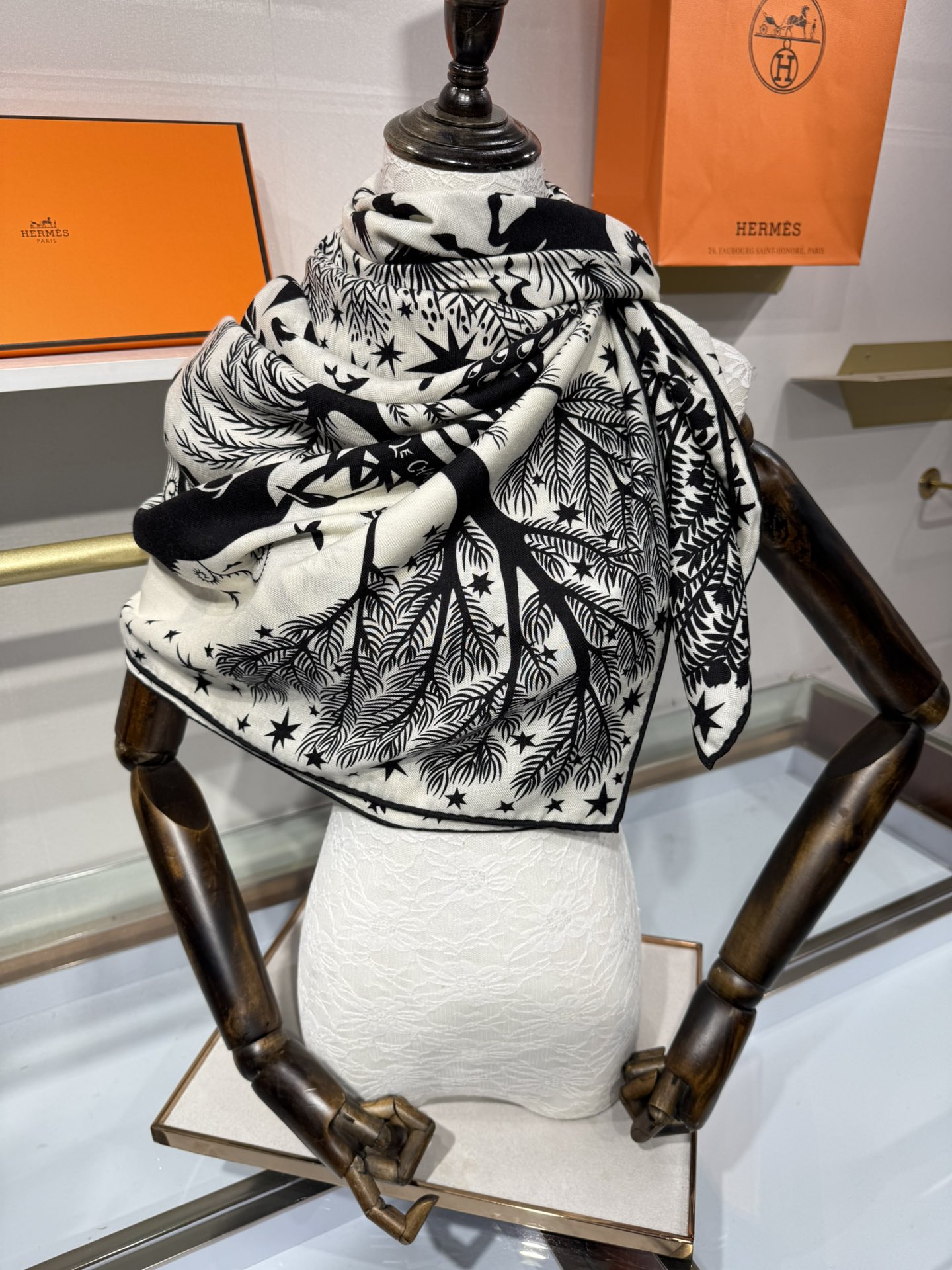 💟【双面同色 丝毛款】H家羊绒新款 买了都说好看‼️推荐💕【俄耳浦斯的魔力】羊绒方巾‼️H家ZG爆款🎁💟