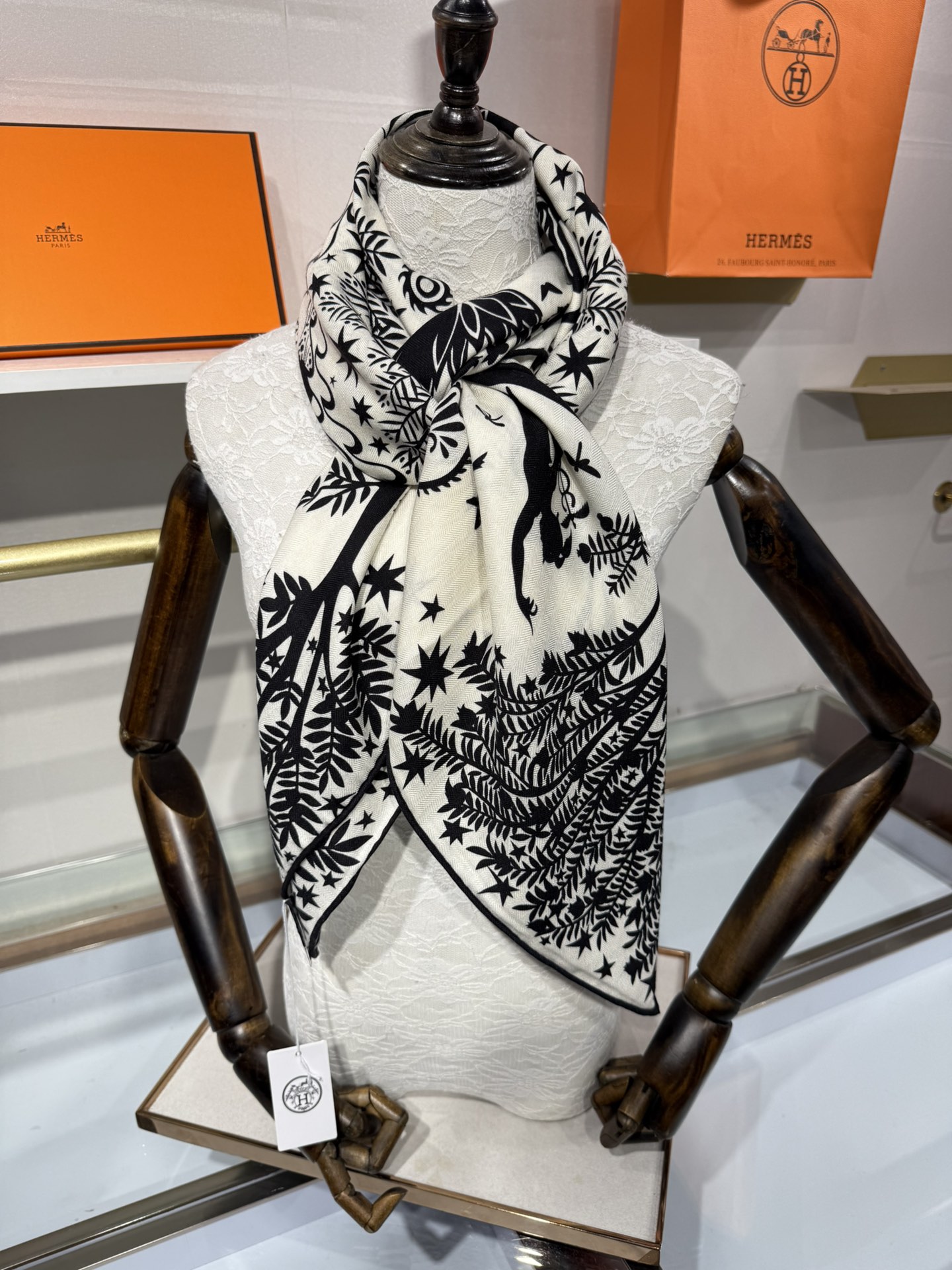 💟【双面同色 丝毛款】H家羊绒新款 买了都说好看‼️推荐💕【俄耳浦斯的魔力】羊绒方巾‼️H家ZG爆款🎁💟