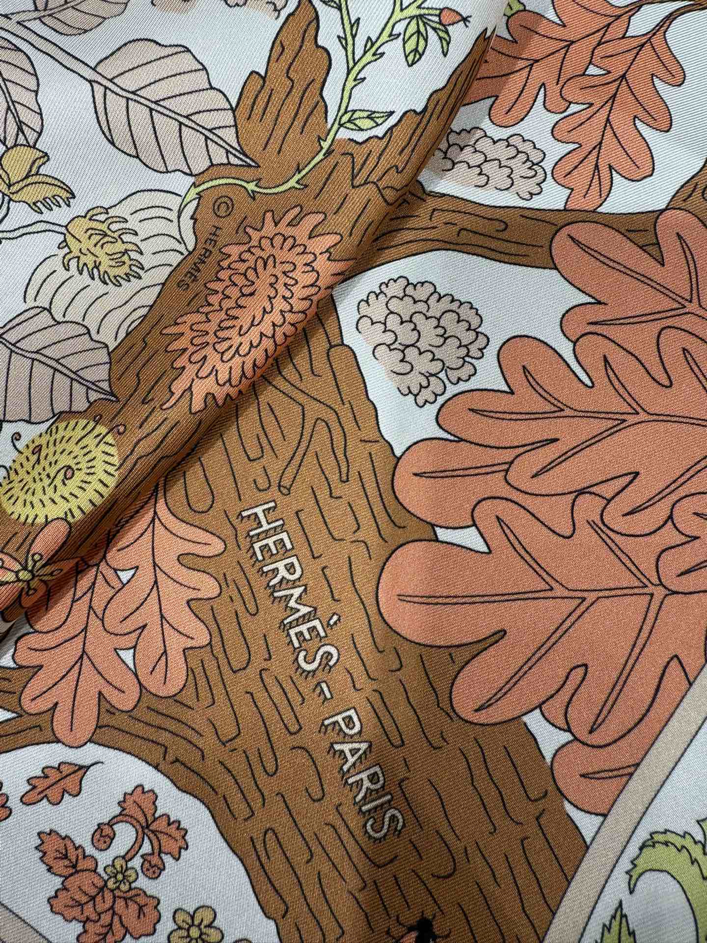 💟终于等到!“于月神之怀”丝巾把森林童话戴上救命!这条“于月神之怀”丝巾的细节，我能盯着看一整天!
画面