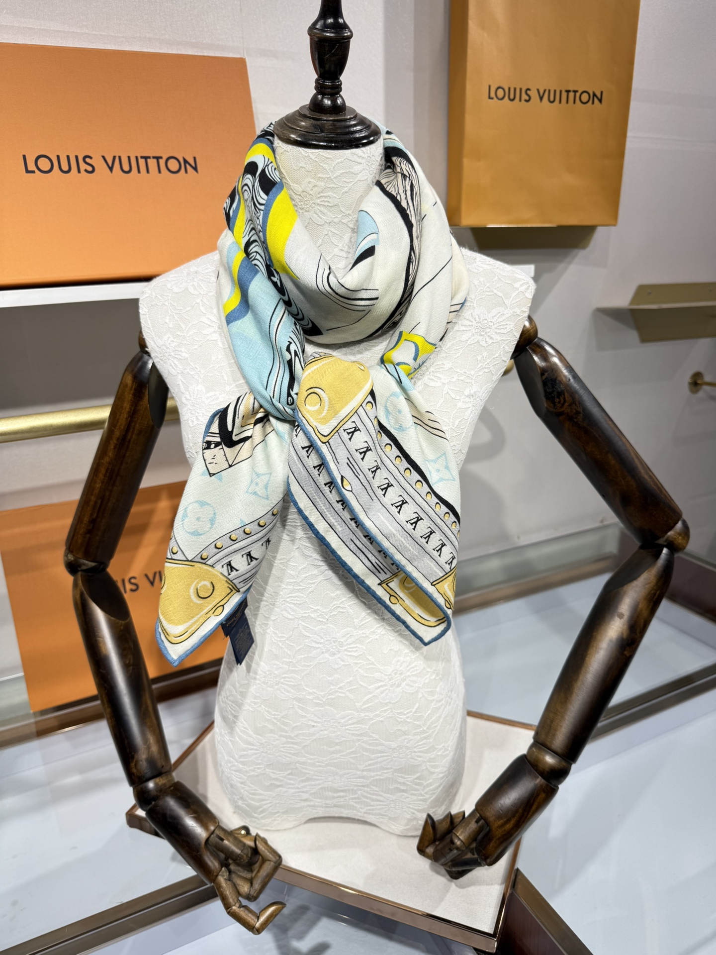 💟2025年秋冬新款 LV LIBRARY 140双面同色丝毛方巾LV Library 丝毛方巾以考究印