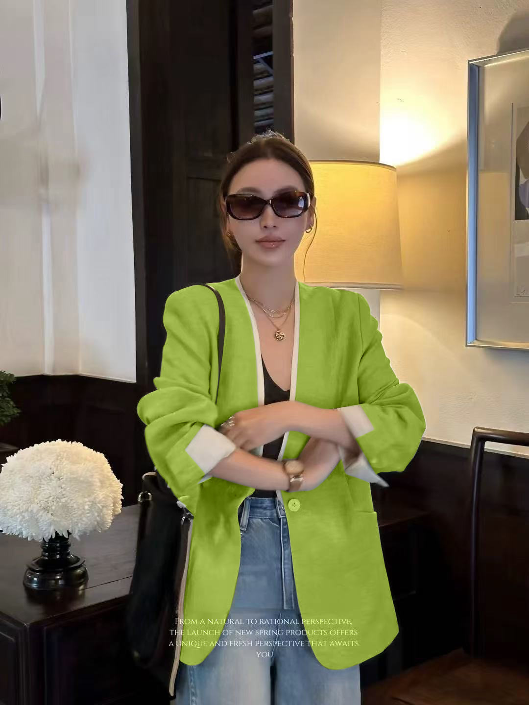 High-End Quality Female Suit: BV Summer Stylist Designer Suit with Dopamine and Wool - 图片 5