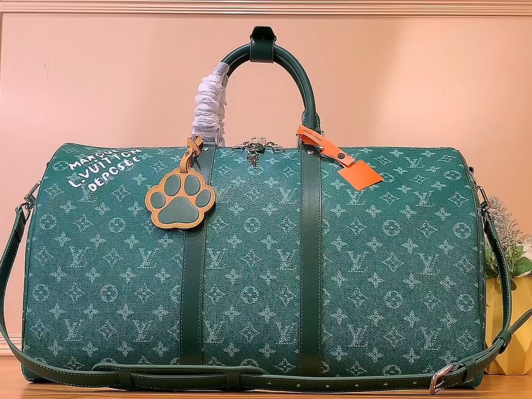 Louis Vuitton LV Keepall Tassen Reis Tas Groen M41416