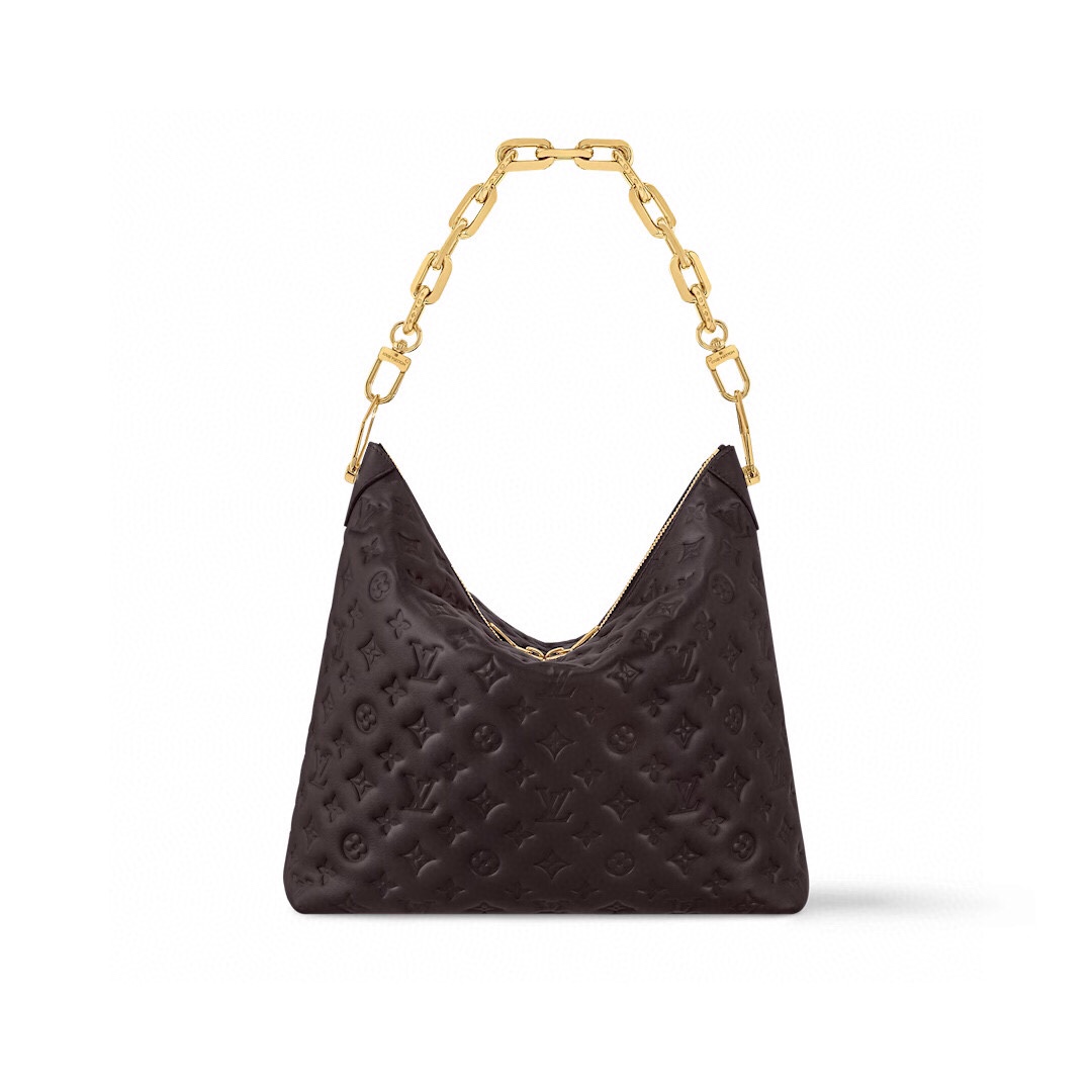 NO:552387,[Coussin Hobo MM handbag] m12072 purple m12071 taupe m12068 black official website picture,19860909【Coussin Hobo MM手袋】m12072 紫红色 m12071 灰褐色 m12068 黑色 官网图,,Bag