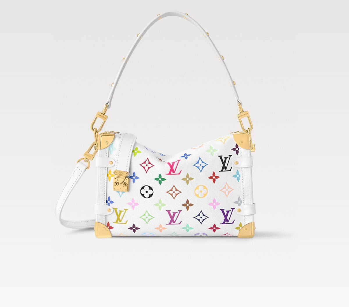 NO:620148,[SIDE TRUNK Medium Handbag] M14046 Bai Cai (Takashi Murakami) official website picture,19860909【SIDE TRUNK中号手袋】M14046 白彩（村上隆）官网图,,Bag