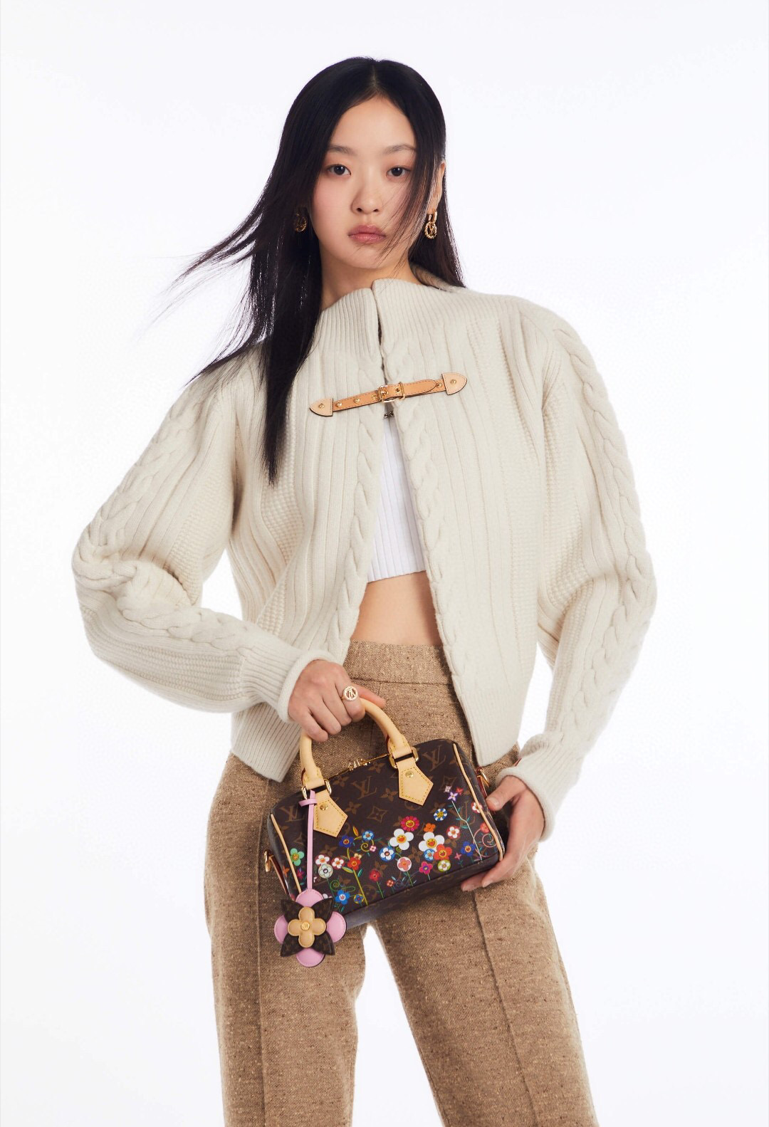 NO:619910,【SEEDYBANDOULIER 20 handbag】M14175 Presbyopia (Takashi Murakami) model picture,19860909【SEEDYBANDOULIERE 20手袋】M14175 老花（村上隆）模特图,,Bag