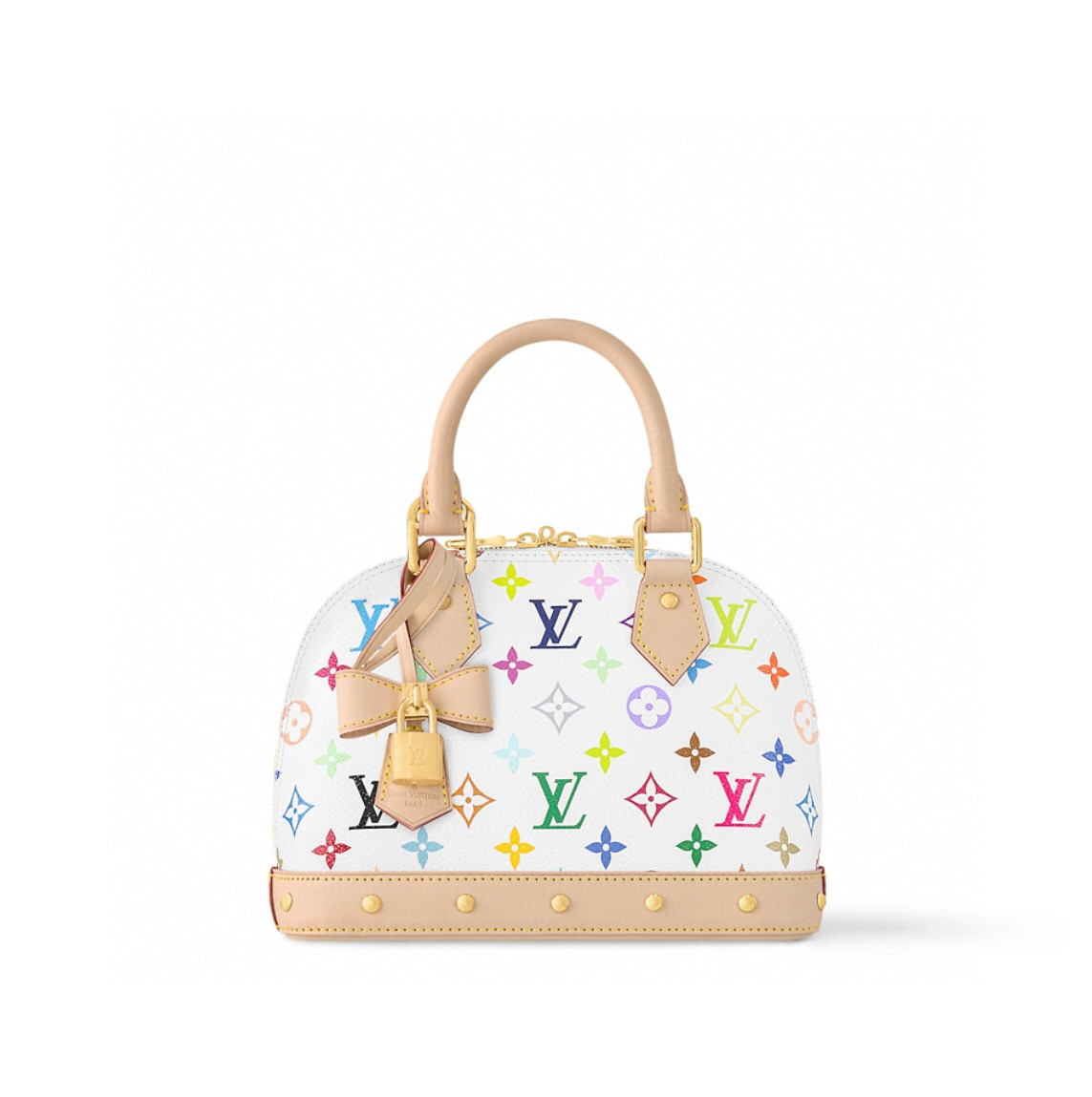 NO:620123,[ALMA BB handbag] M13078 white color (tricolor-Takashi Murakami) official website picture,19860909【 ALMA BB手袋】M13078 白彩（三彩-村上隆）官网图,,Bag