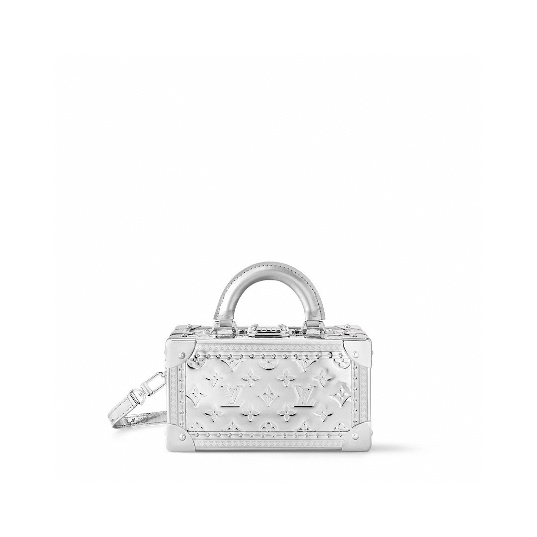 NO:551729,[Valisette Trésor handbag hard case] m12797 space silver official website picture,19860909【Valisette Trésor 手袋硬箱】m12797 太空银 官网图,,Bag