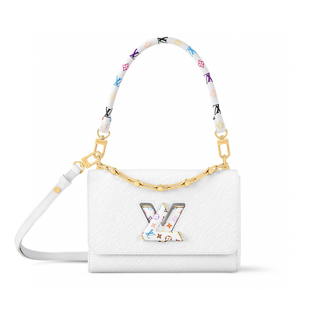 NO:551323,[LV x TM TWIST SLIM medium handbag] m13243 black m13678 white (three colors-Takashi Murakami) official website picture, louis vuitton19860909【LV x TM TWIST SLIM 中号手袋】 m13243 黑色 m13678 白色（三彩-村上隆）官网图,,louis vuitton,Bag
