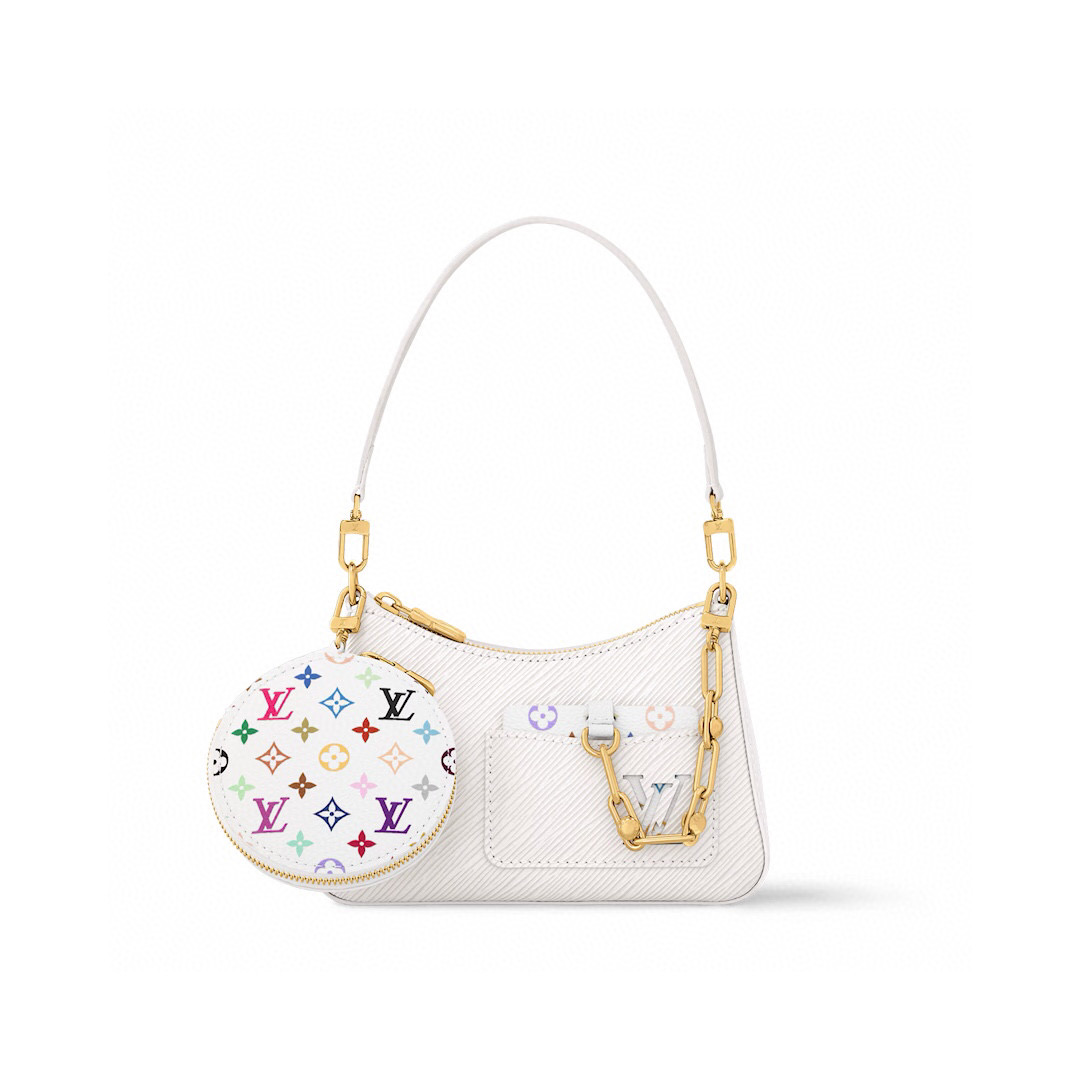 NO:551330,[LV x TM MARELLINI handbags] m13099 black m13100 white (three colors-Takashi Murakami) official website picture, louis vuitton19860909【LV x TM MARELLINI 手袋】 m13099 黑色 m13100 白色（三彩-村上隆） 官网图,,louis vuitton,Bag