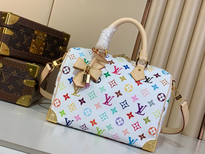 Louis Vuitton Speedy Bandouliere 25 Murakami Takashi Monogram Bag - Multicolor 1 Louis Vuitton Speedy Bandouliere 25 Murakami Takashi Monogram Bag - Multicolor