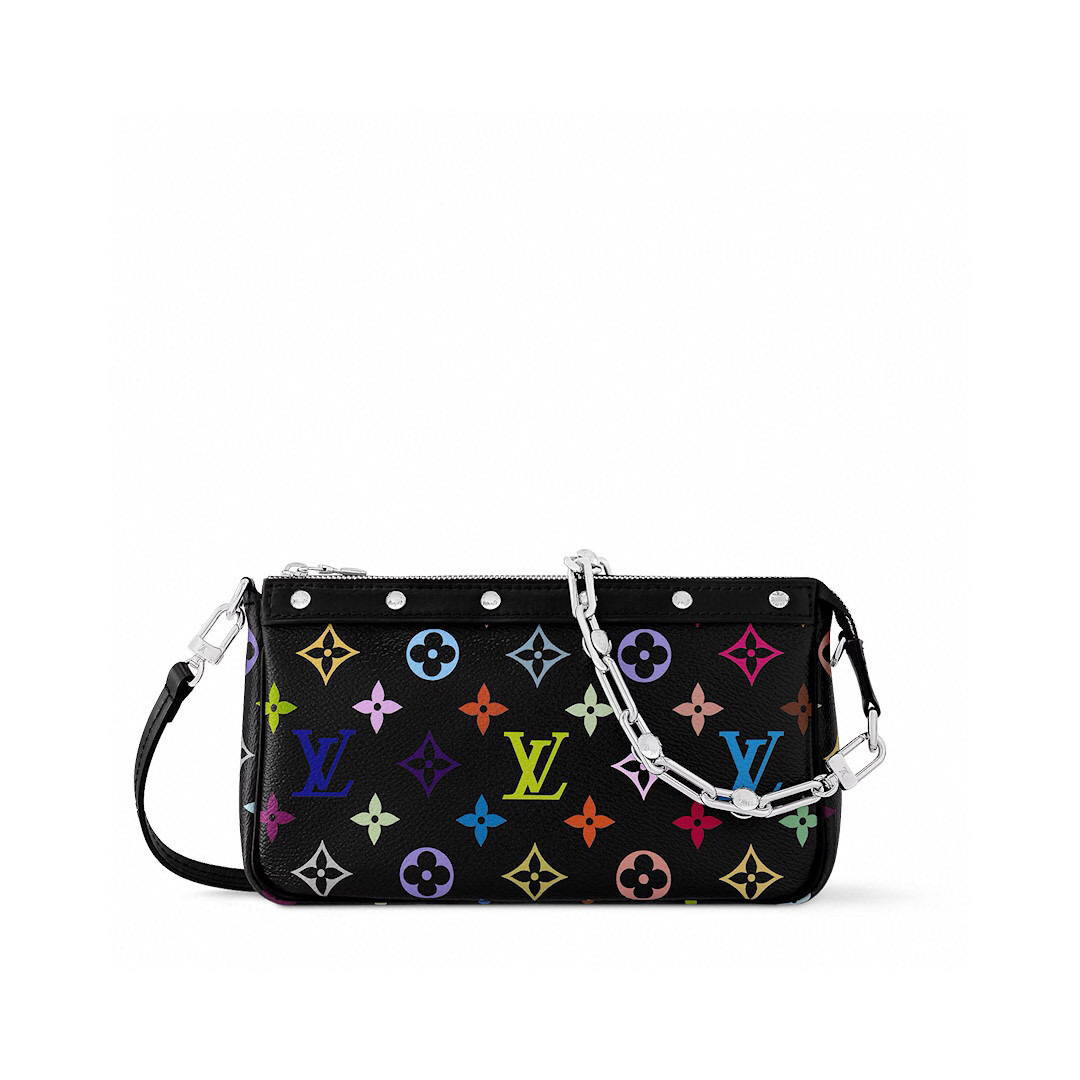 NO:620133,[LV x TM OCHETTE ACCESSOIRES handbags] m13663 black color m13404 white color (three colors-Takashi Murakami) official website picture, louis vuitton19860909【LV x TM OCHETTE ACCESSOIRES 手袋】 m13663 黑彩 m13404 白彩（三彩-村上隆） 官网图,,louis vuitton,Bag