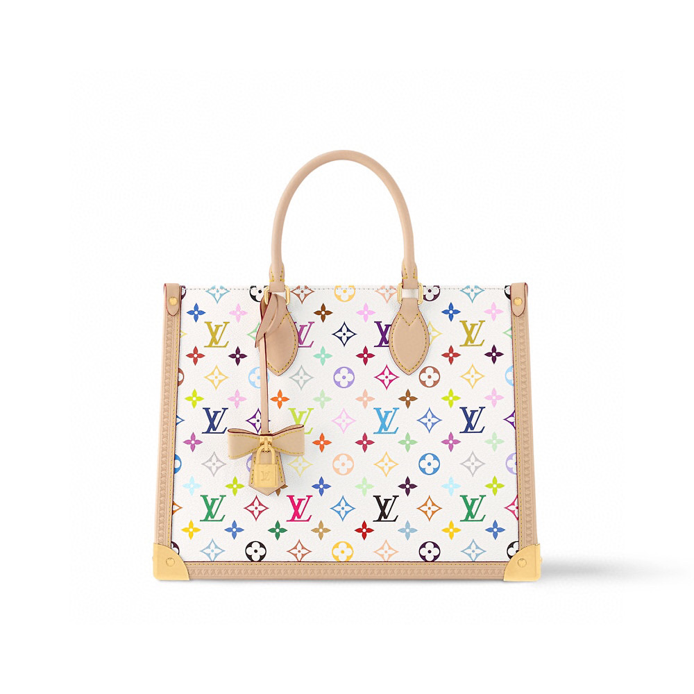 NO:620126,[LV19860909【LV X TM ONTHEGO中号手袋】M13079 白彩/村上隆官网图,,louis vuitton,Bag