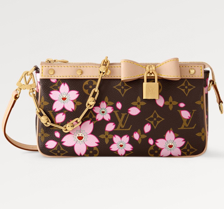 NO:621017,[LV x TM OCHETTE ACCESSOIRES handbag] M13666 Sakura/Takashi Murakami official website picture,,louis vuitton19860909【LV x TM OCHETTE ACCESSOIRES 手袋】 M13666樱花/村上隆 官网图,,louis vuitton,Bag