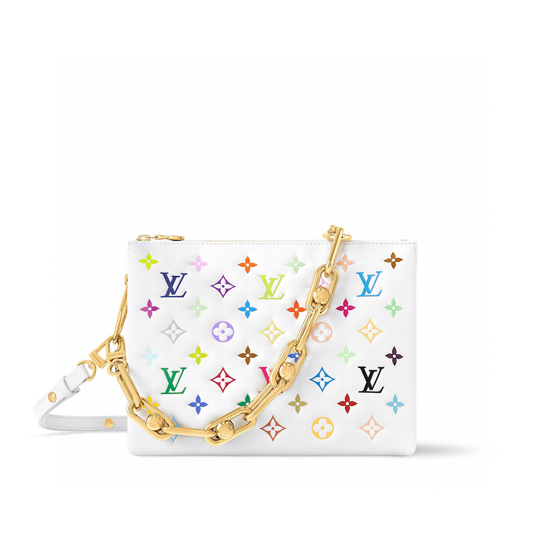 NO:620493,[LV x TM COUSSIN small handbag] m13233 white/tricolor (Takashi Murakami) official website picture,, louis vuitton19860909【LV x TM COUSSIN 小号手袋】 m13233 白色/三彩（村上隆）官网图,,louis vuitton,Bag