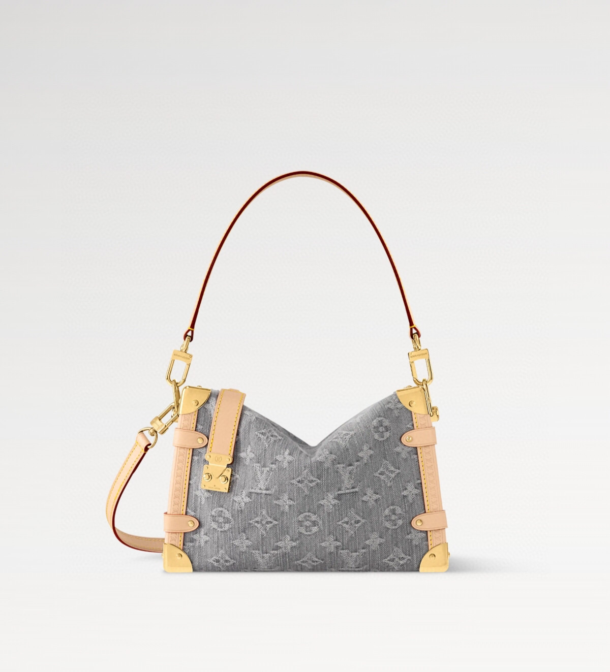 NO:551082,[Side Trunk Medium Handbag] M13285 New Gray (Denim) Official Website Picture,19860909【Side Trunk 中号手袋】M13285 新灰色（牛仔）官网图,,Bag