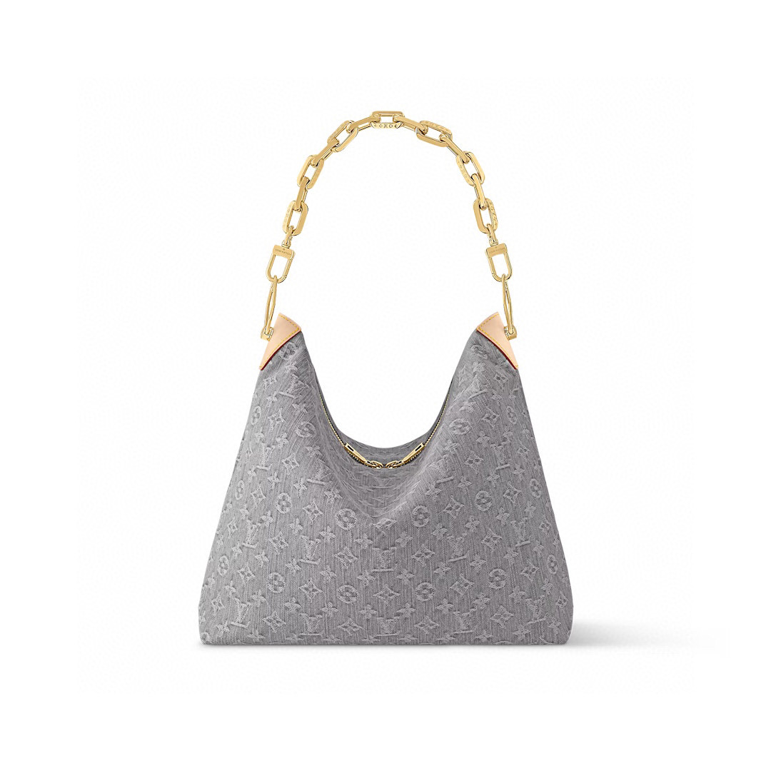 NO:551105,【Coussin Hobo MM】 m13390 denim/grey official website picture,19860909【Coussin Hobo MM】 m13390 牛仔/灰色 官网图,,Bag
