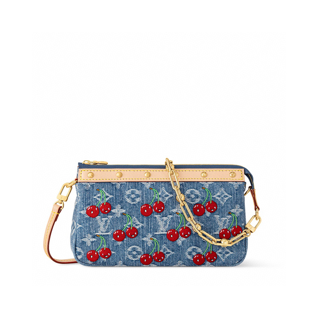 NO:552108,[LV x TM OCHETTE ACCESSOIRES handbag] m13994 denim/cherry official website picture,,louis vuitton19860909【LV x TM OCHETTE ACCESSOIRES 手袋】 m13994 牛仔/ 樱桃 官网图,,louis vuitton,Bag