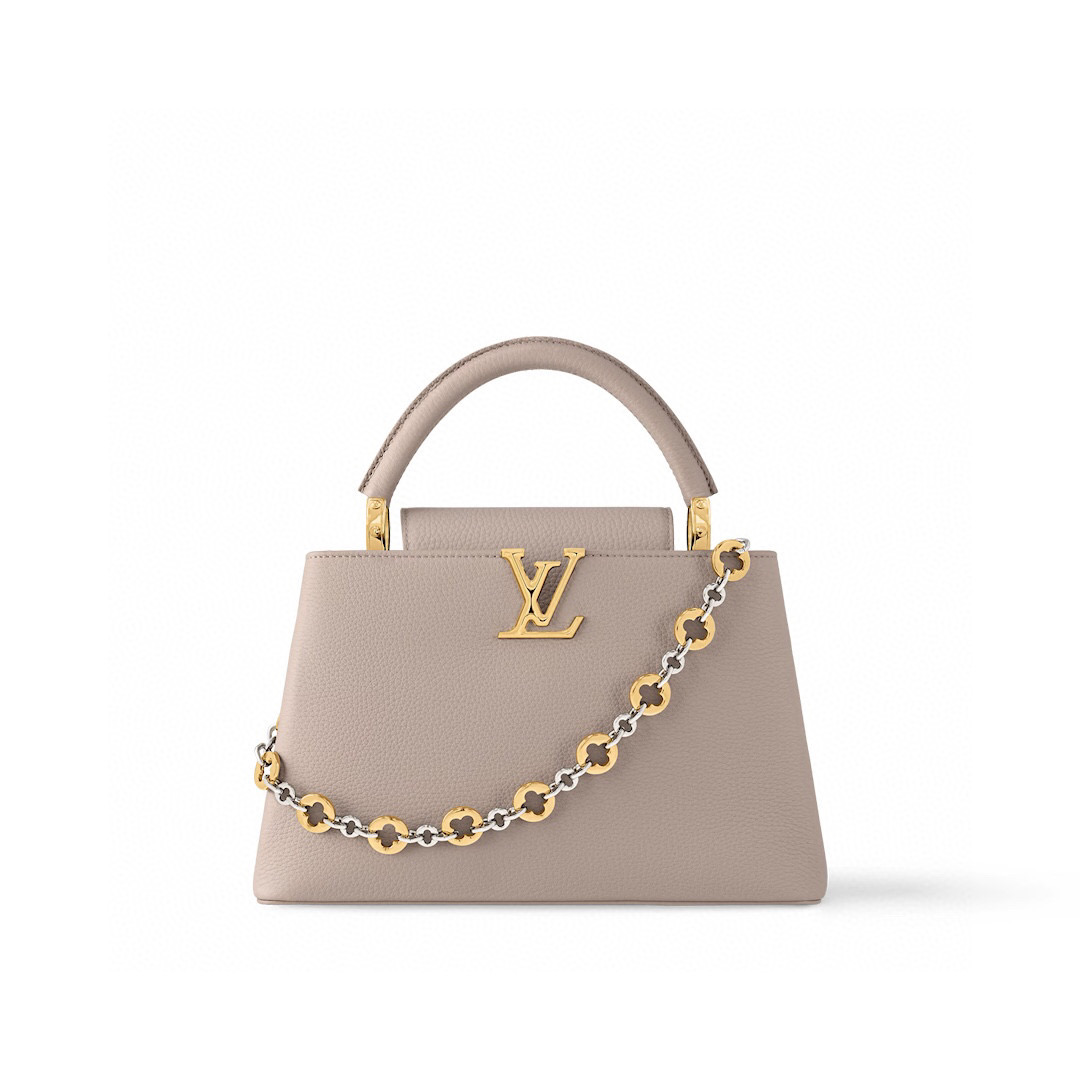 NO:551242,[CAUCINES medium handbag] m12935 taupe/jewelry chain official website picture,19860909【CAUCINES 中号手袋】 m12935灰褐色/珠宝链 官网图,,Bag