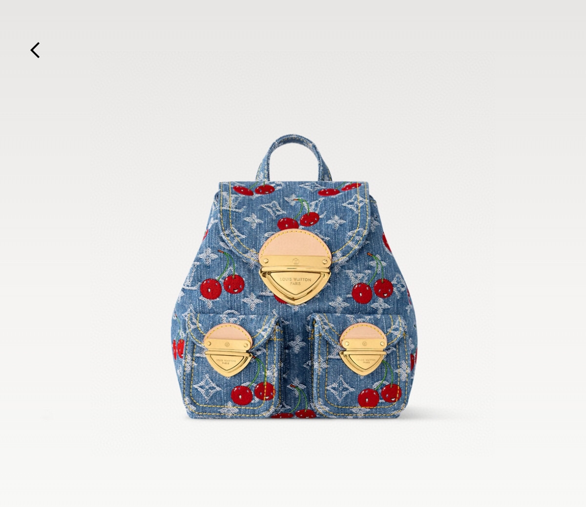 NO:552084,[Venice Backpack] M13679 Denim/Cherry Official Website Picture,19860909【Venice 双肩包】M13679 牛仔/樱桃 官网图,,Bag