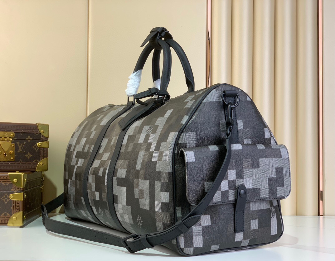 LV Style Black Canvas Travel Bag Lookbook Reference image 2