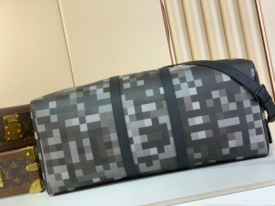 LV Style Black Canvas Travel Bag Bags Travel Bag detail image 4 from source 738371