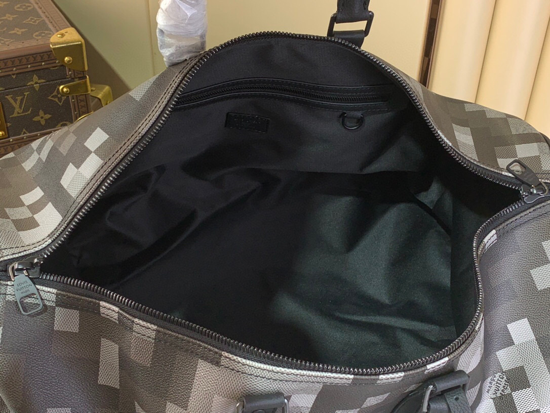 LV Style Black Canvas Travel Bag Bags Travel Bag detail image 8 from source 738371